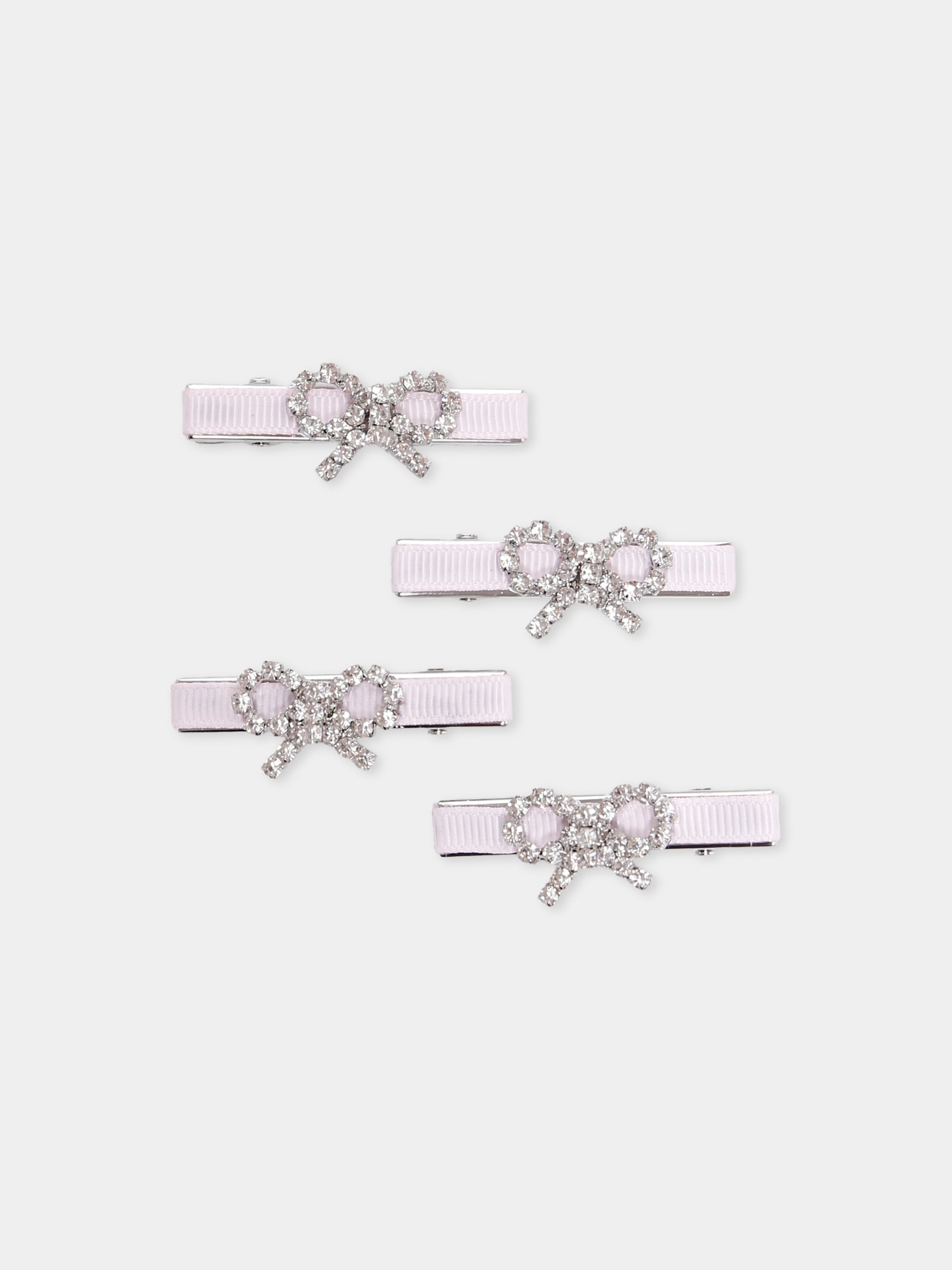 Set fermagli rosa per bambina per fiocchi,Self-portrait,PF25-744-P