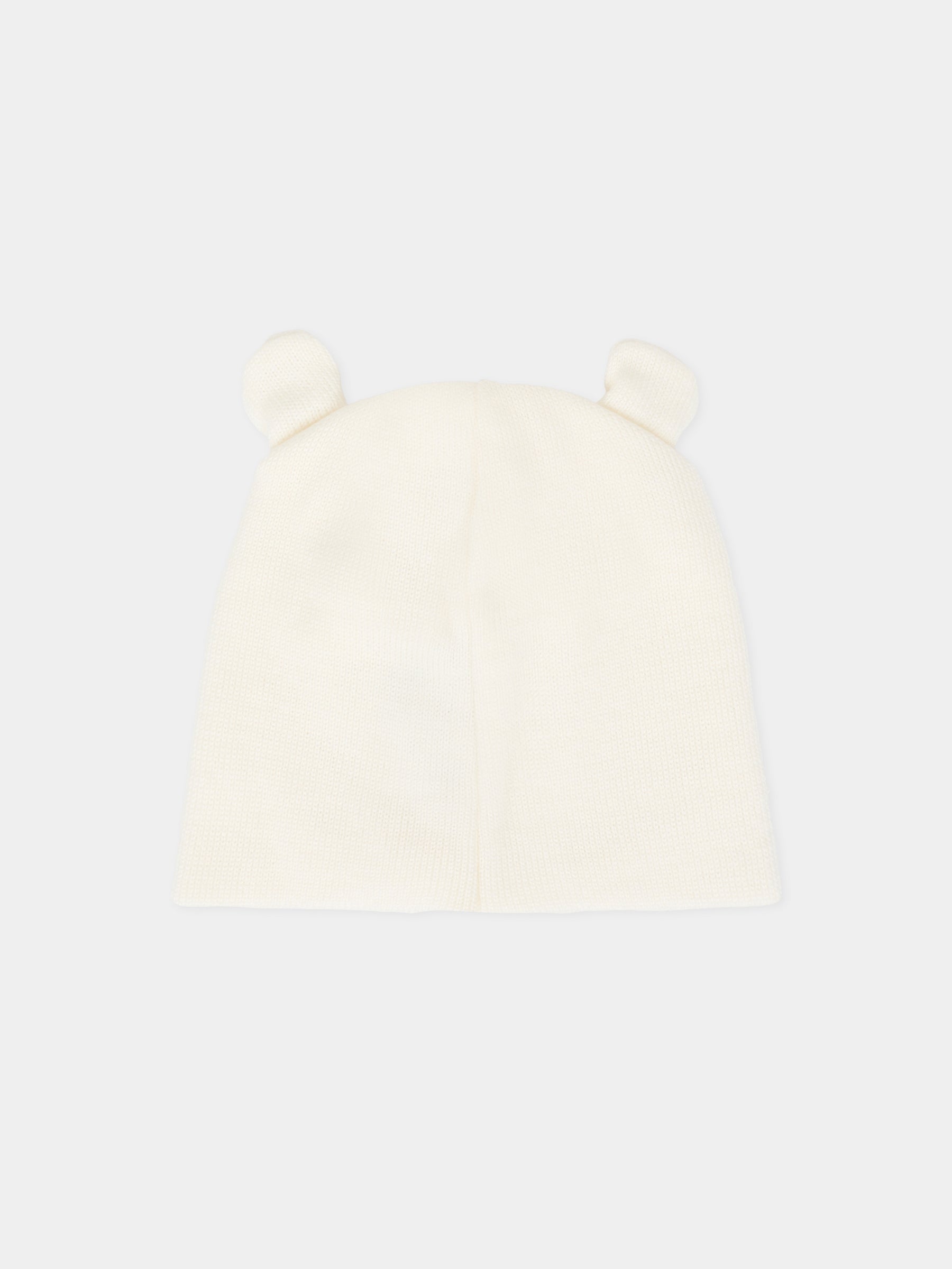 Berretto avorio per neonati con orecchie,Little Bear,2115 LATTE/LATTE