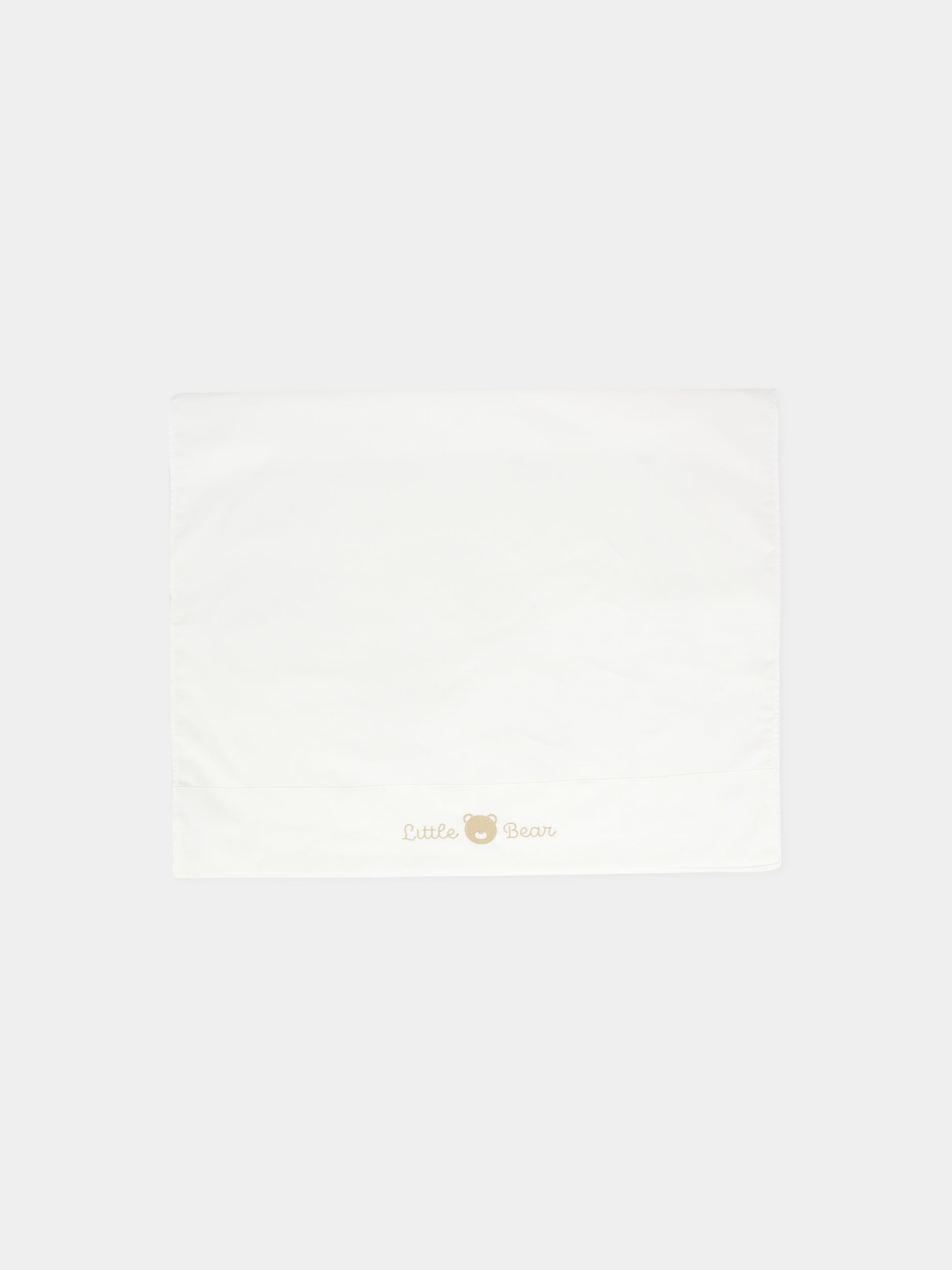 Set lenzuola bianco per neonati con orsetto e logo,Little Bear,2044 LATTE/TORTORA