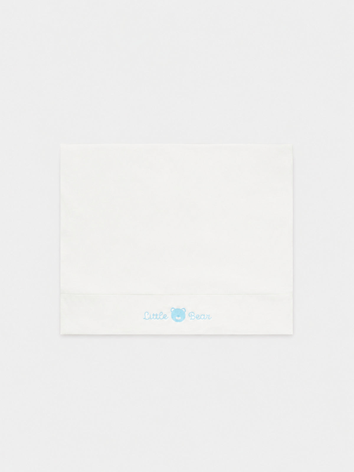 Set lenzuola bianco per neonato con orsetto e logo,Little Bear,2044 LATTE/CIELO