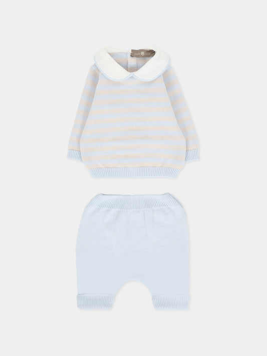 Completo celeste per neonato,Little Bear,2127 CIELO/BURRO