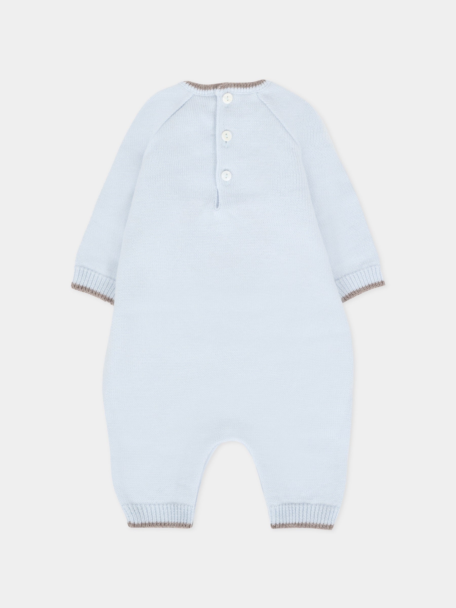 Tutina celeste per neonato con orso,Little Bear,2110 CIELO/TORTORA