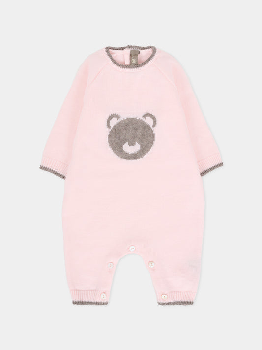 Tutina rosa per neonata con orso,Little Bear,2110 CIPRIA/TORTORA