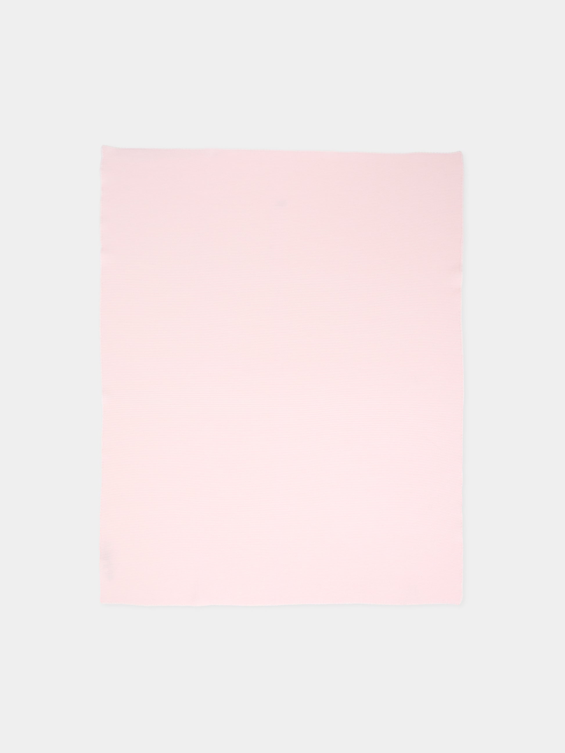 Coperta rosa pe neonata con ricamo,Little Bear,2102 CIPRIA/LATTE