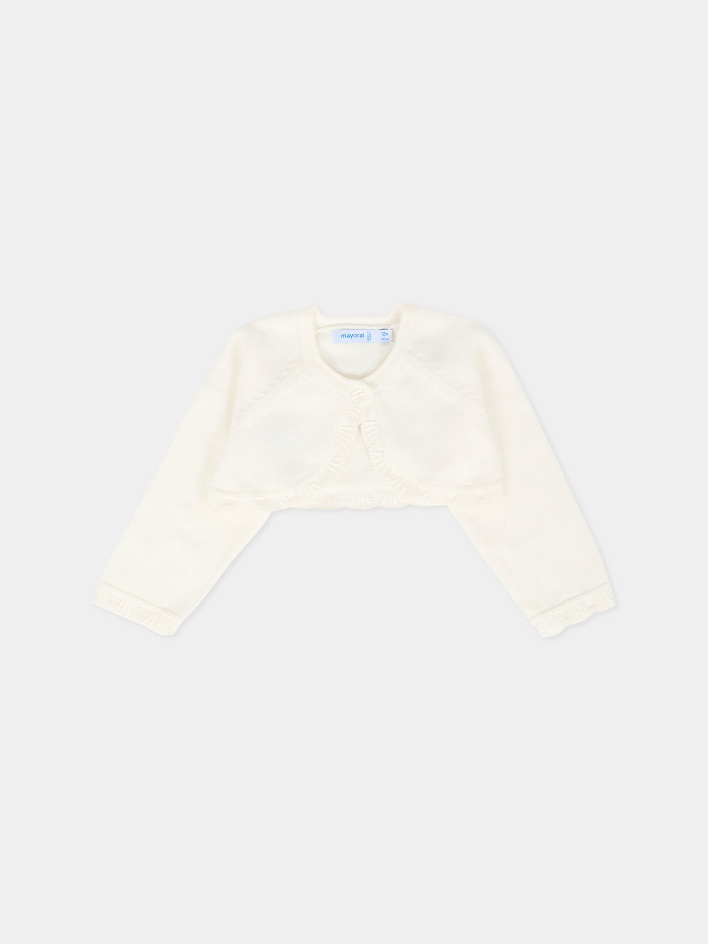Cardigan avorio per neonata,Mayoral,308 073