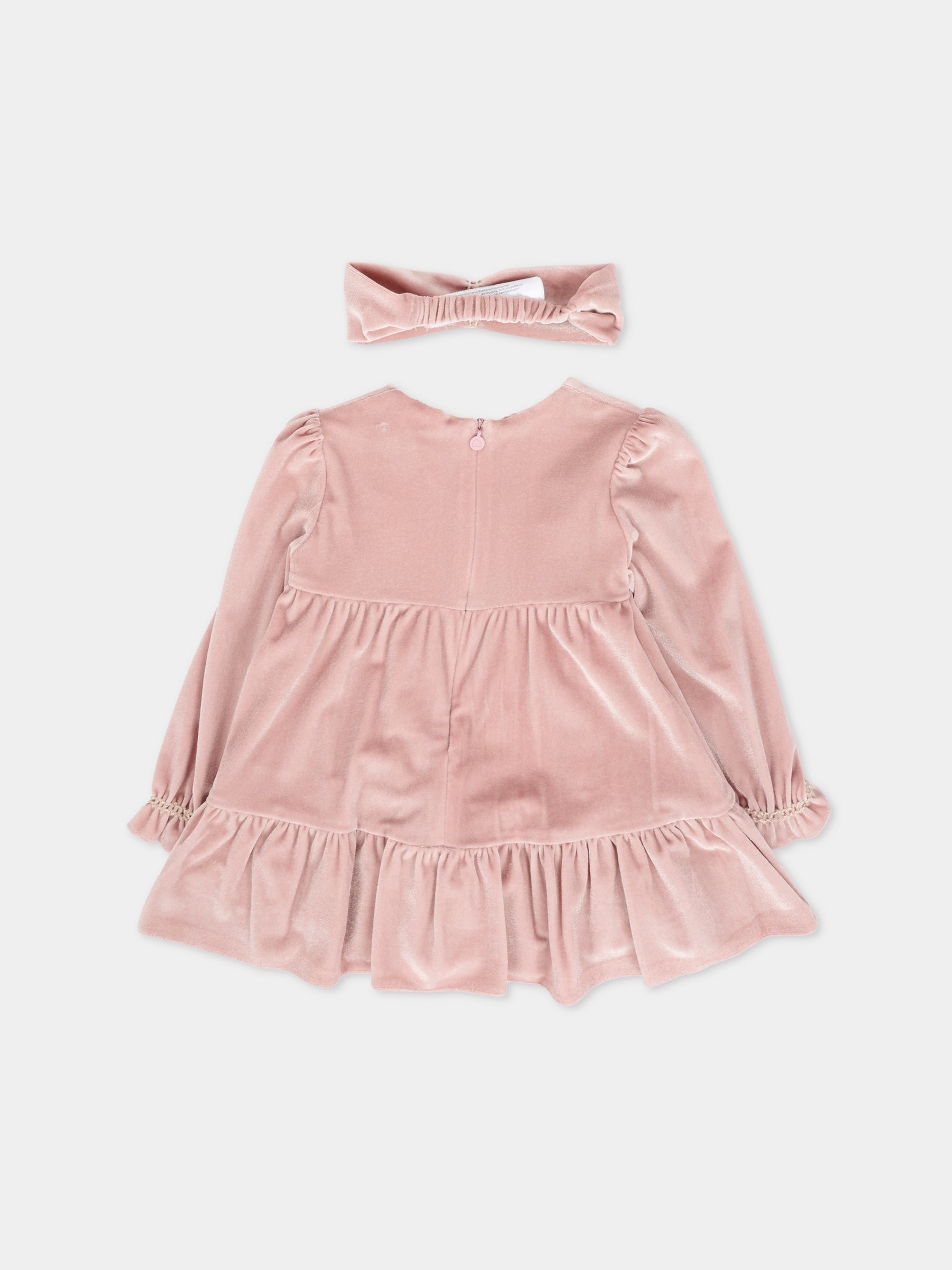 Vestito rosa per neonata con logo,Mayoral,2904 074