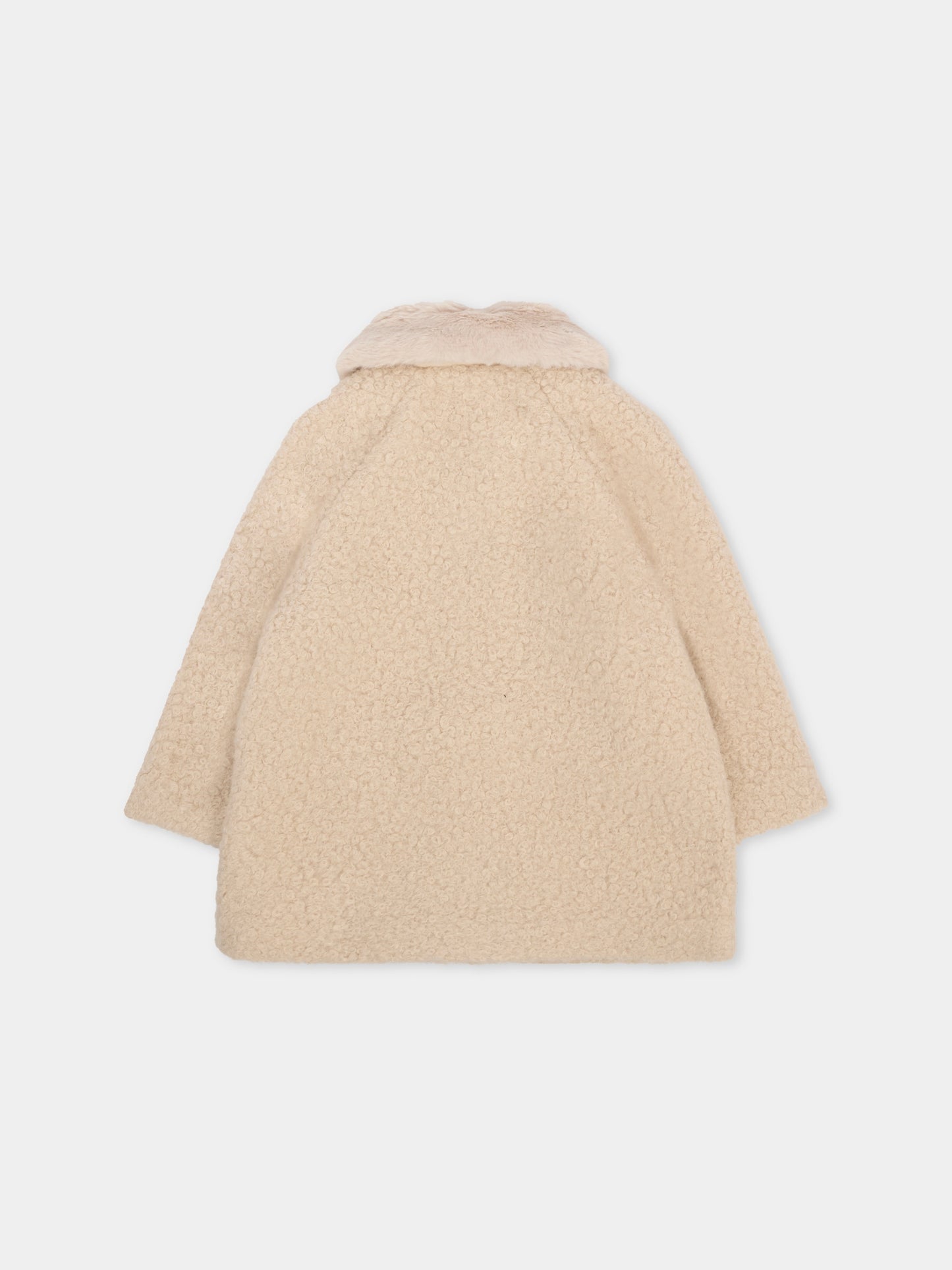 Cappotto beige per neonata con patch logato,Mayoral,2432 073