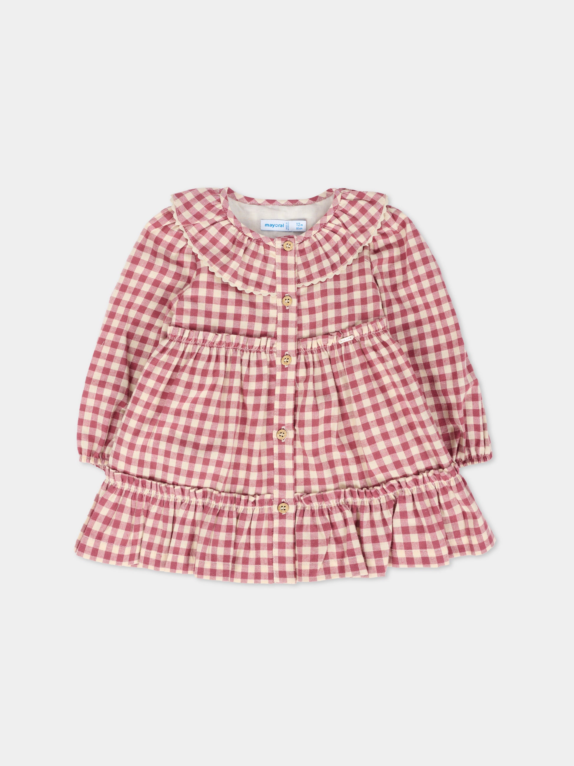 Vestito rosa per neonata con logo,Mayoral,2910 085