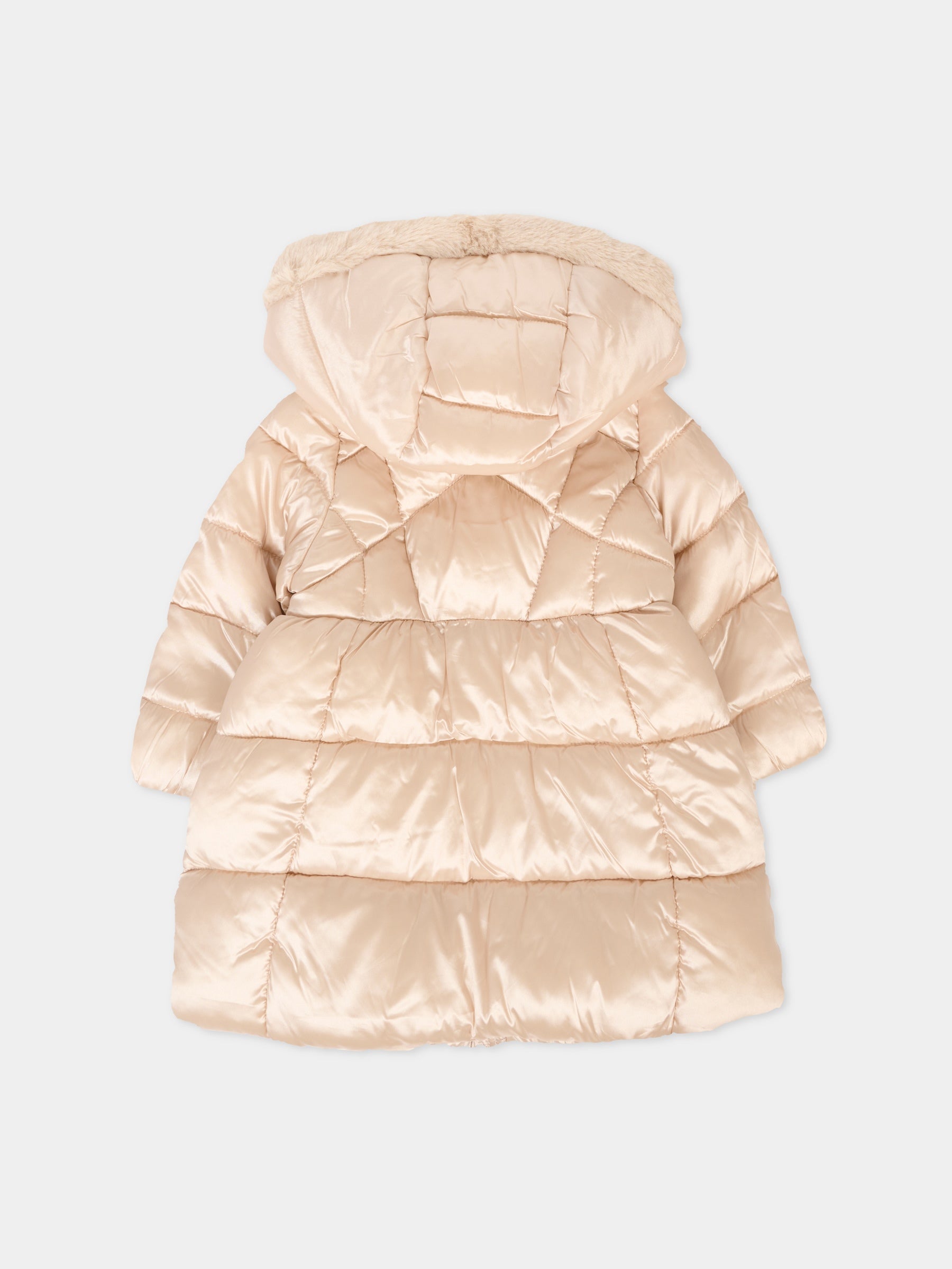 Piumino oro per neonata con logo,Mayoral,2436 055