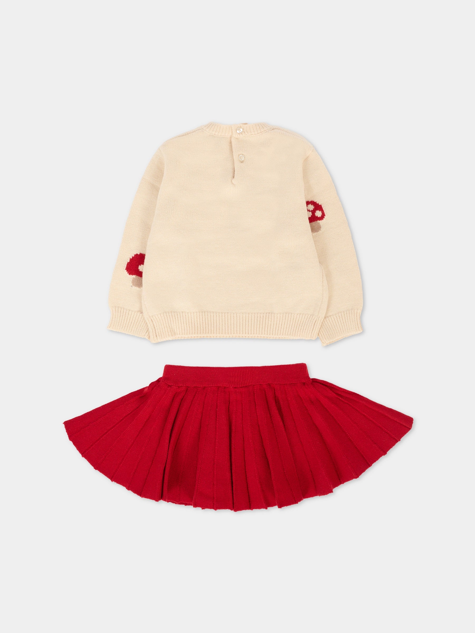 Completo rosso per neonata con funghi,Mayoral,2925 015