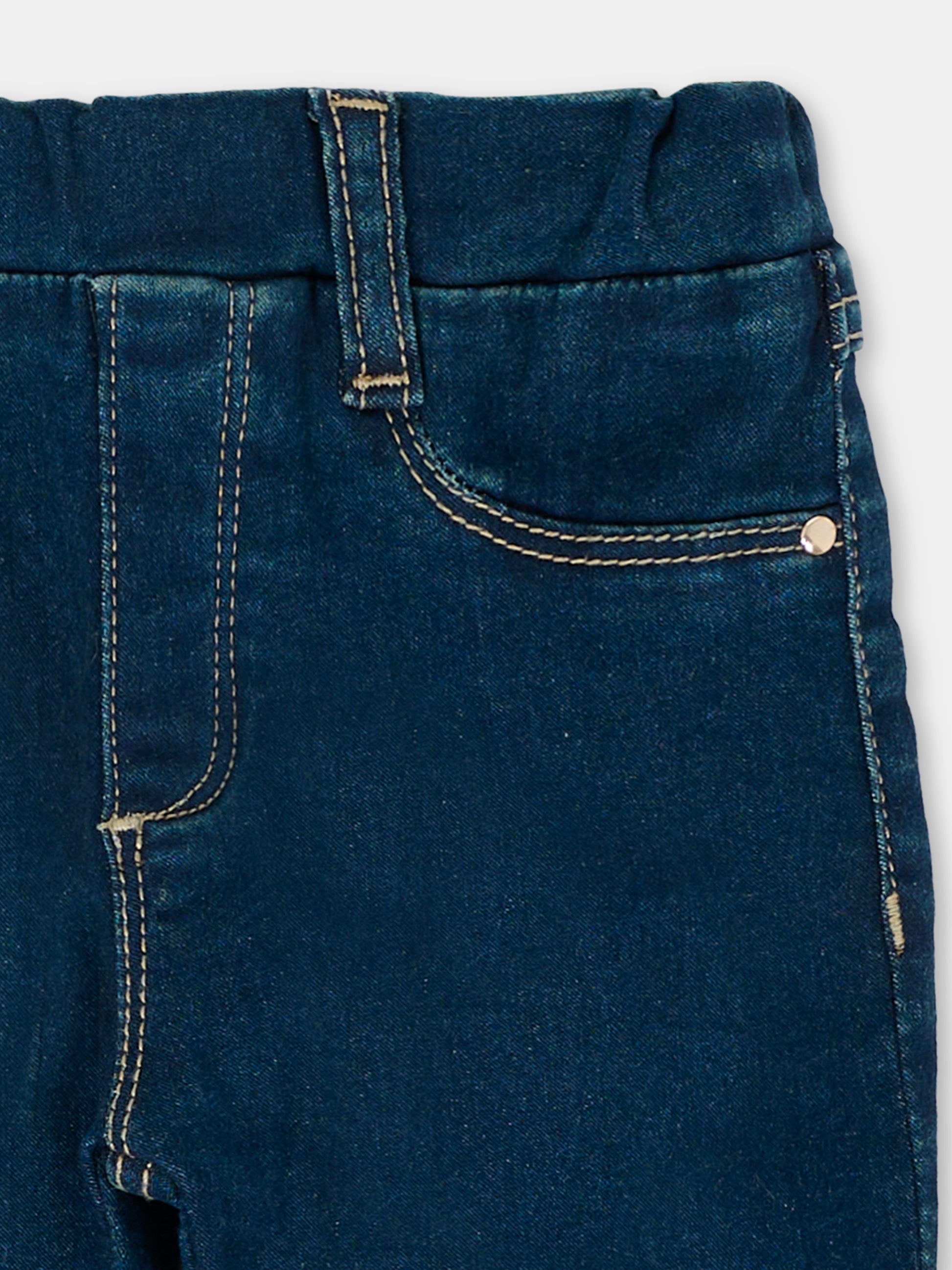 Jeans denim per neonata con ricami,Mayoral,576 094