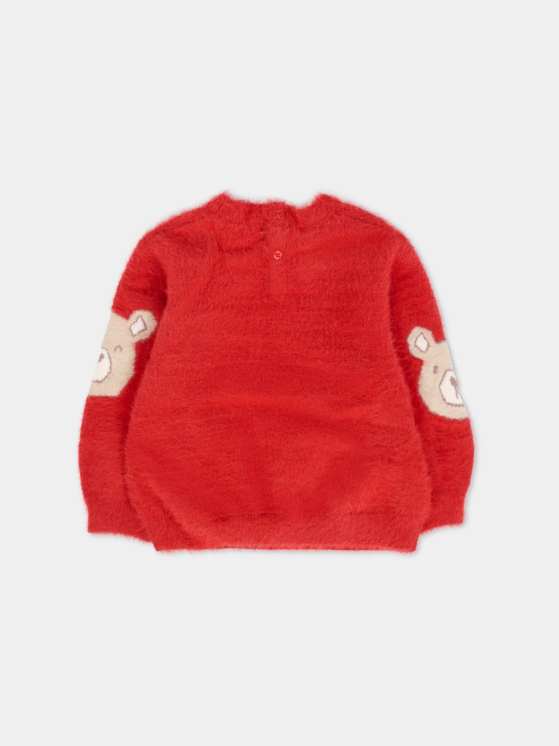 Maglione rosso per neonata con orsetti,Mayoral,2356 059