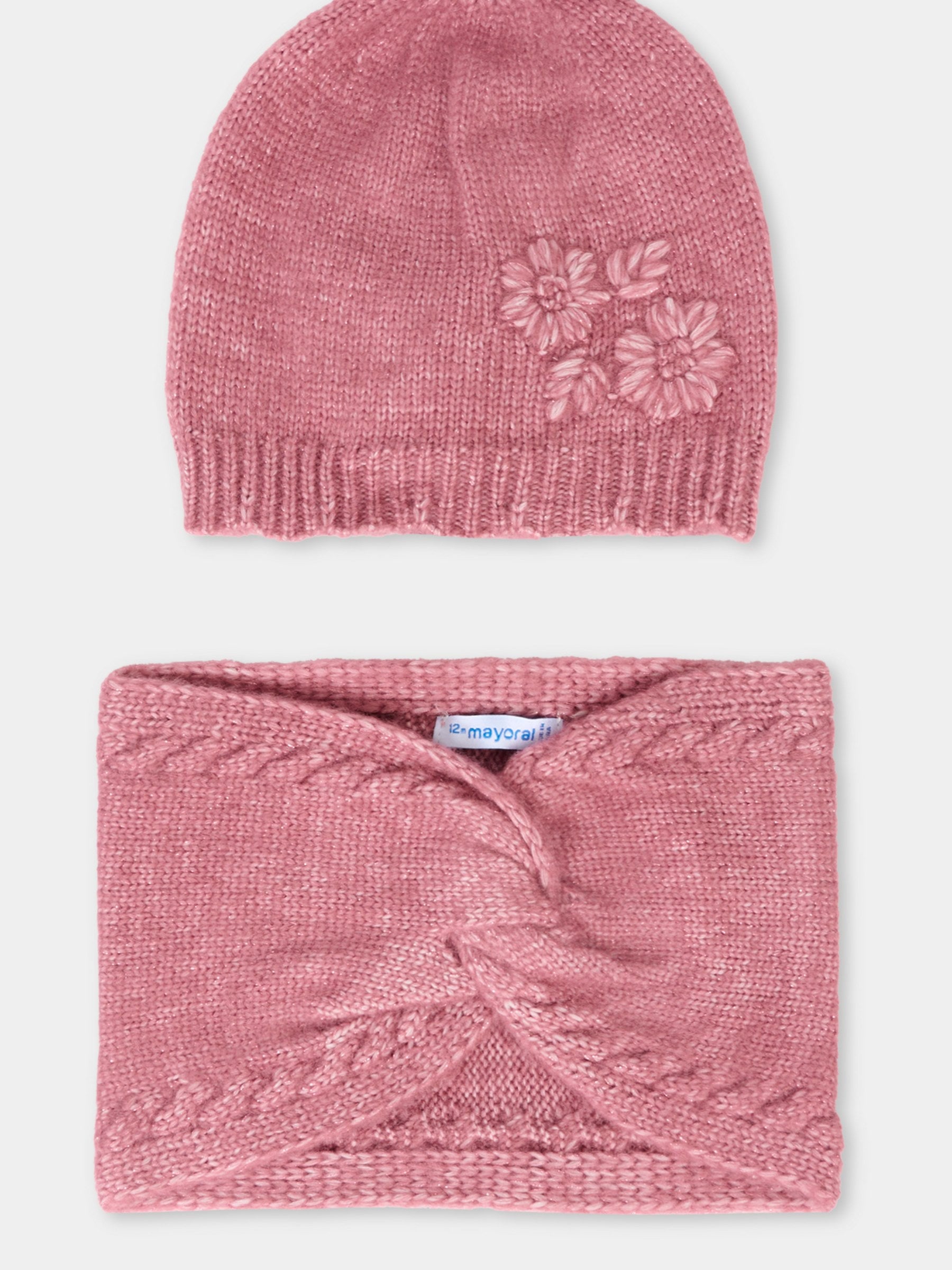 Set accessori fucsia per neonata con pompon,Mayoral,10019 049