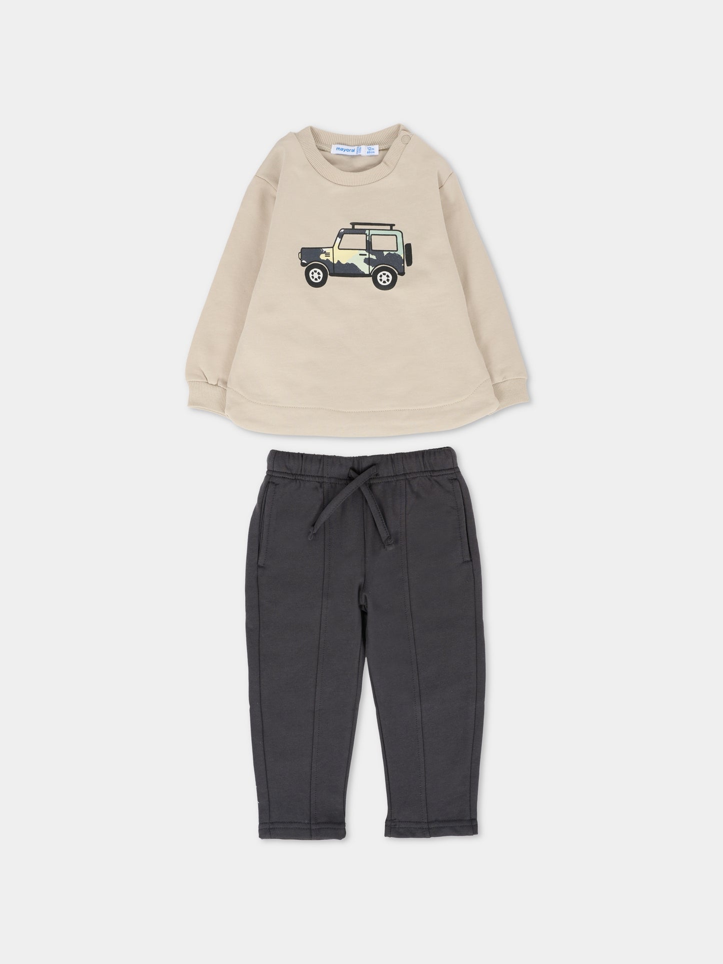 Completo verde per neonato con automobile,Mayoral,2649 020