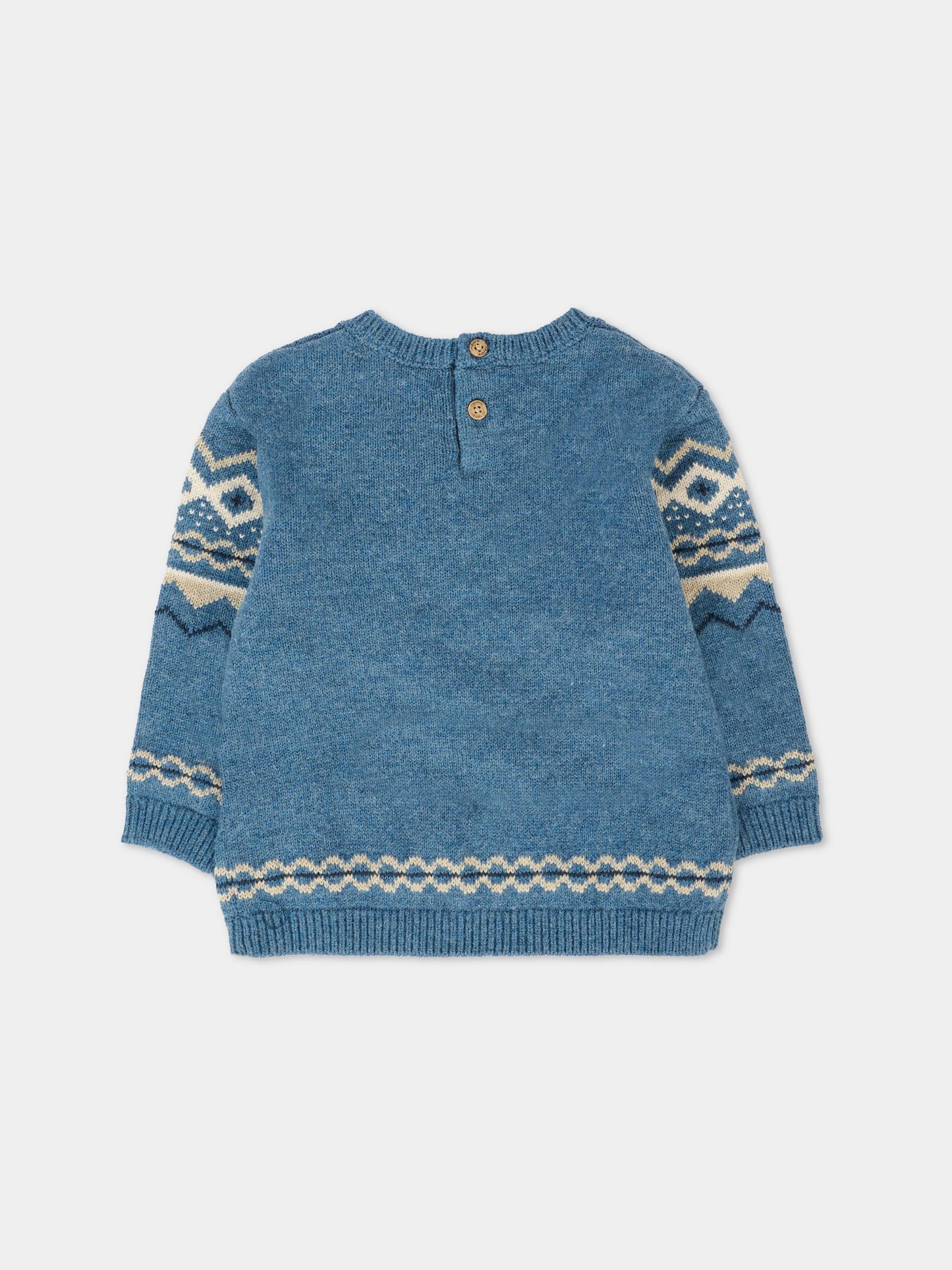 Maglione blu per neonato con motivo jacquard,Mayoral,2344 064