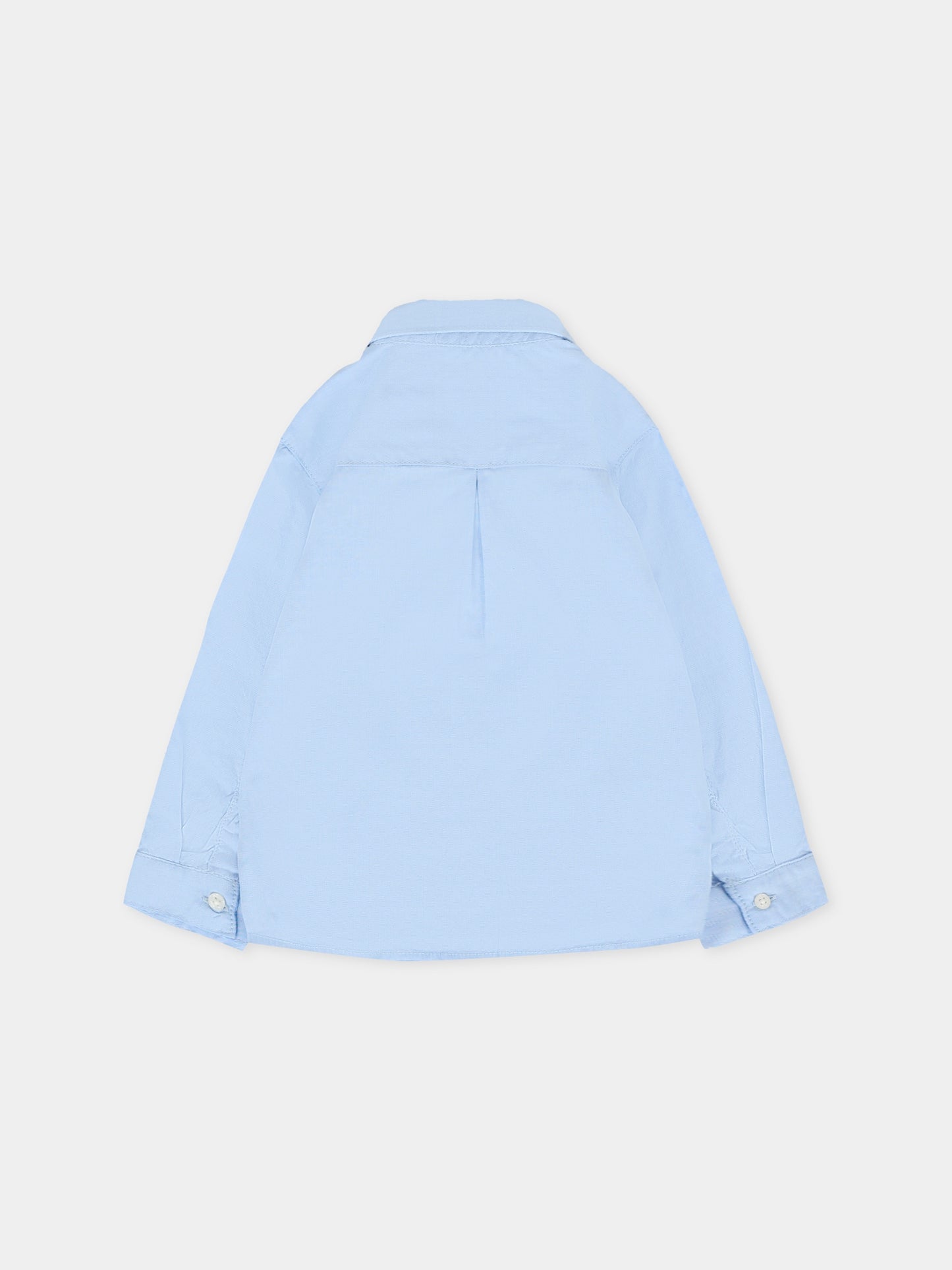 Camicia celeste per neonato con papillon,Mayoral,2111 056