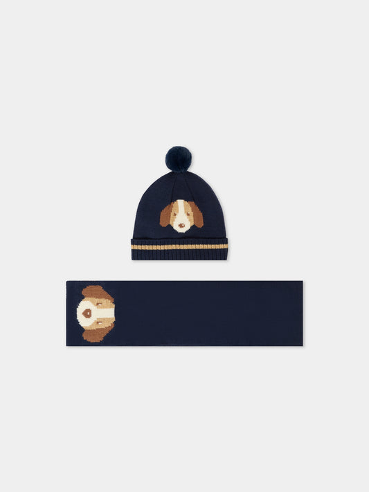 Set accessori blu per neonato con cane,Mayoral,10018 063