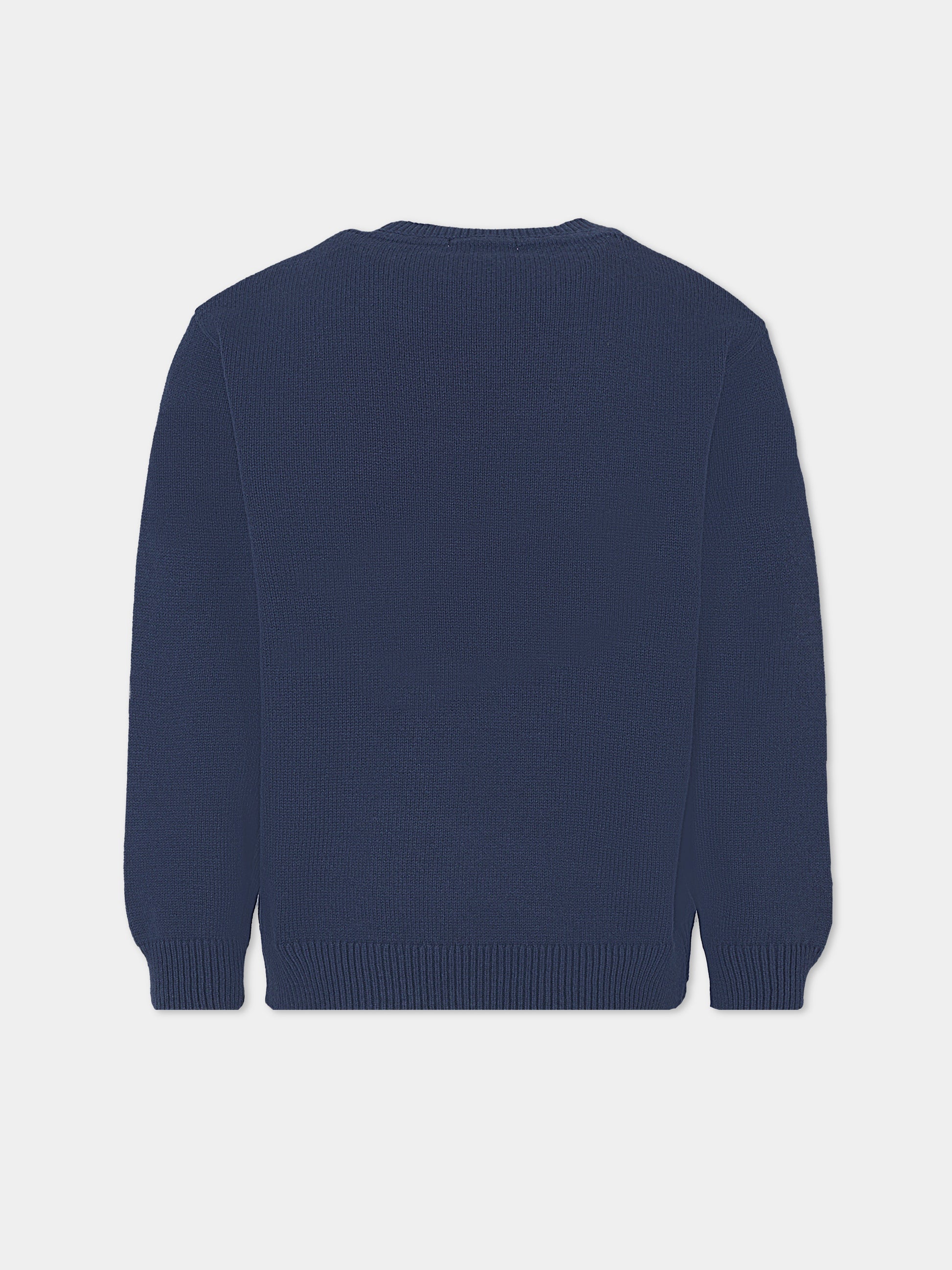 Maglione blu per bambino con logo,Mayoral,311 093