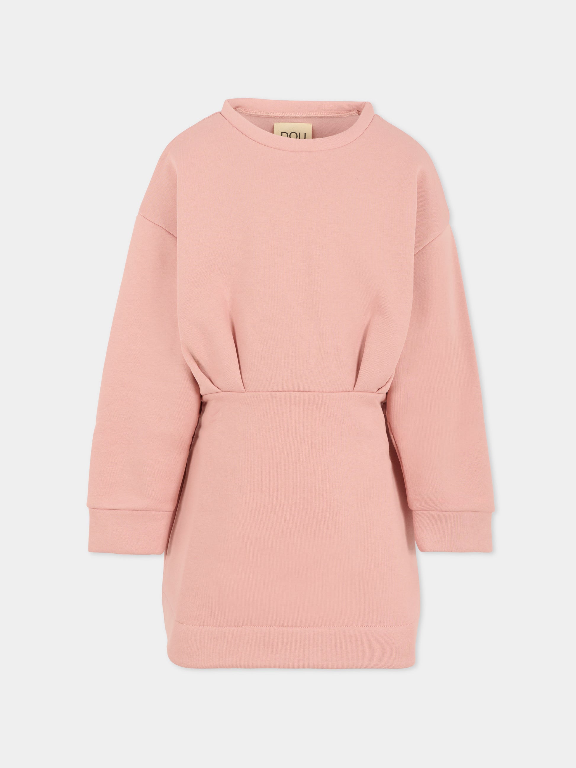 Vestito rosa per bambina con fiocco,Douuod Kids,DX1A50 Z2502 50R