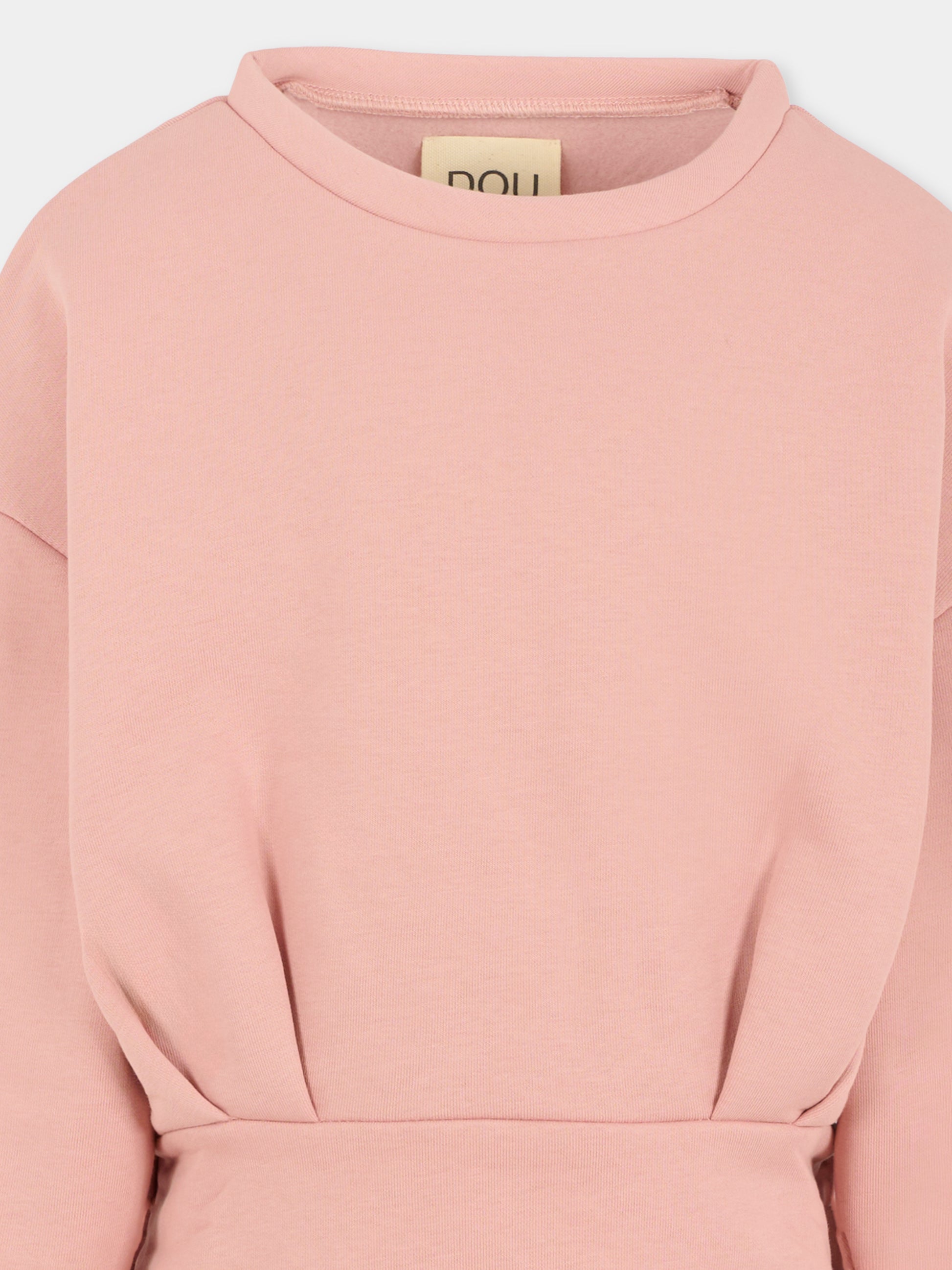 Vestito rosa per bambina con fiocco,Douuod Kids,DX1A50 Z2502 50R