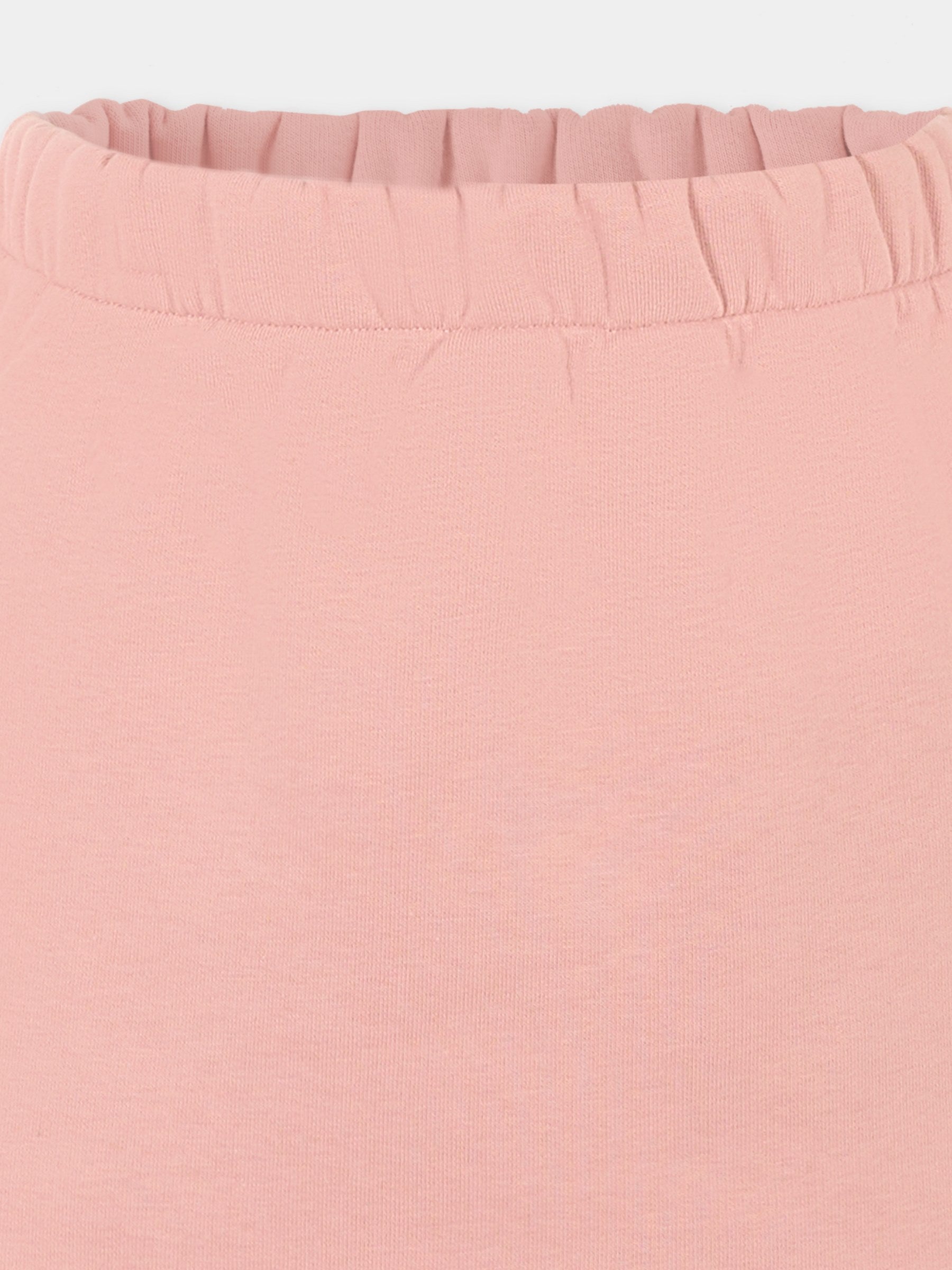 Gonna rosa per bambina con patch logato,Douuod Kids,DX7A61 Z2502 50R