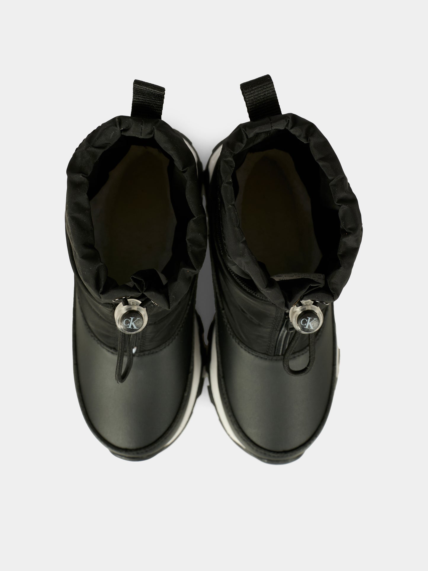 Stivaletti neri per bambini con logo,Calvin Klein Kids,V3X5 83193 1474999