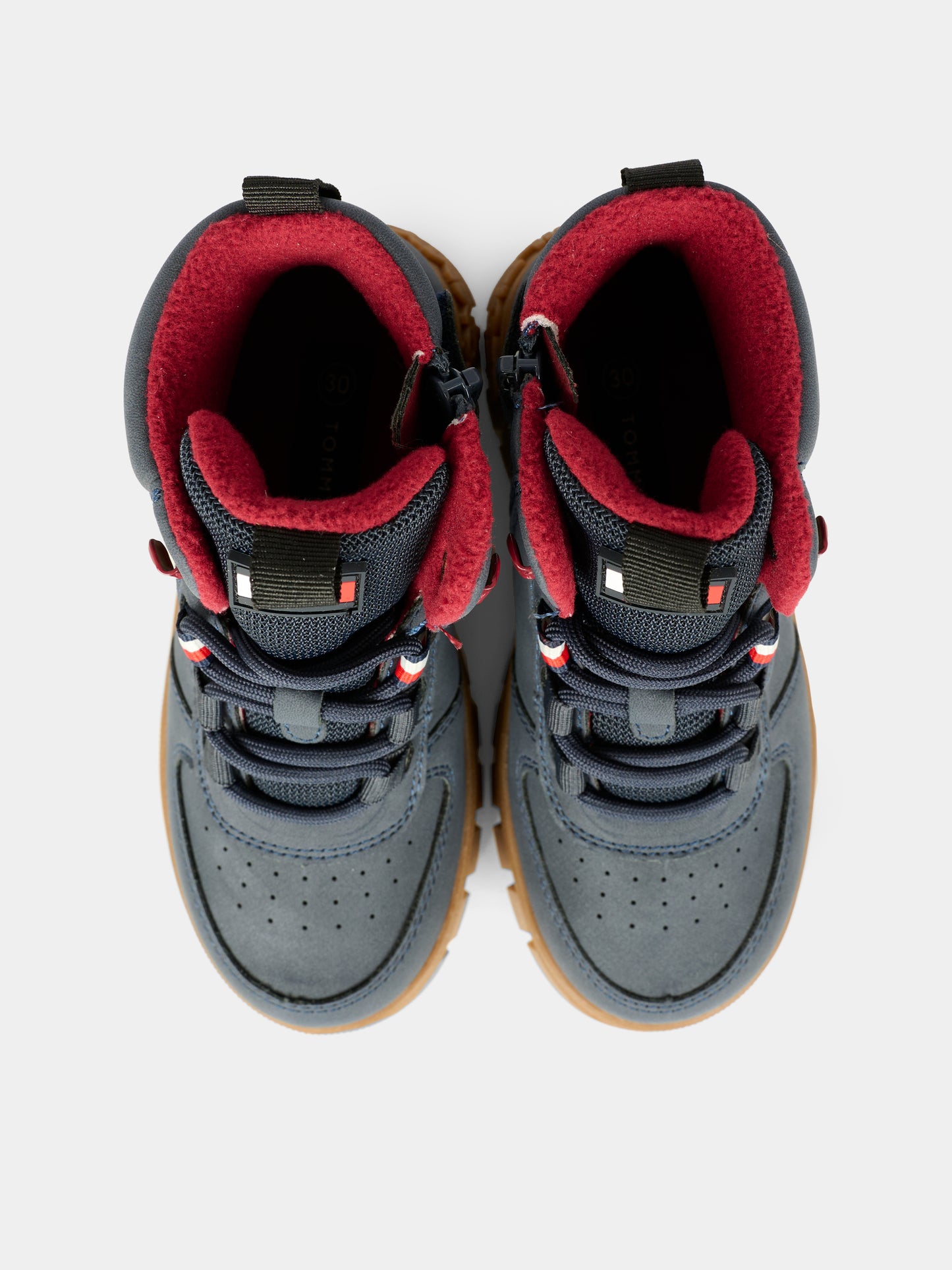 Stivaletti blu per neonato e bambino con logo,Tommy Hilfiger Junior,T1X5 34127 1696800