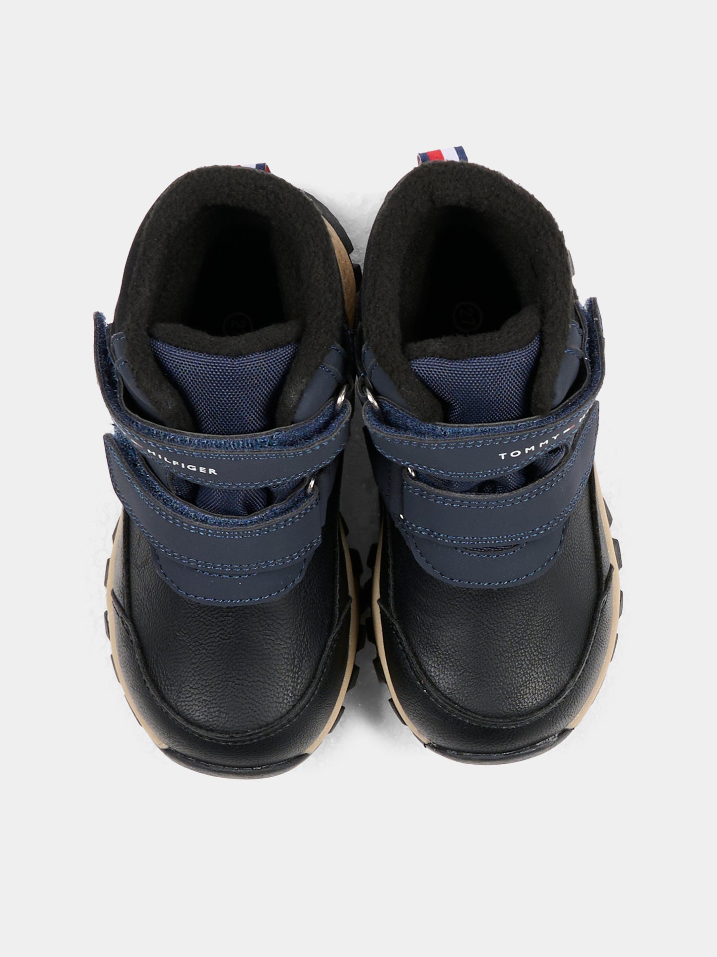 Stivaletti neri per bambino con logo,Tommy Hilfiger Junior,T1X5 34134 1592X656