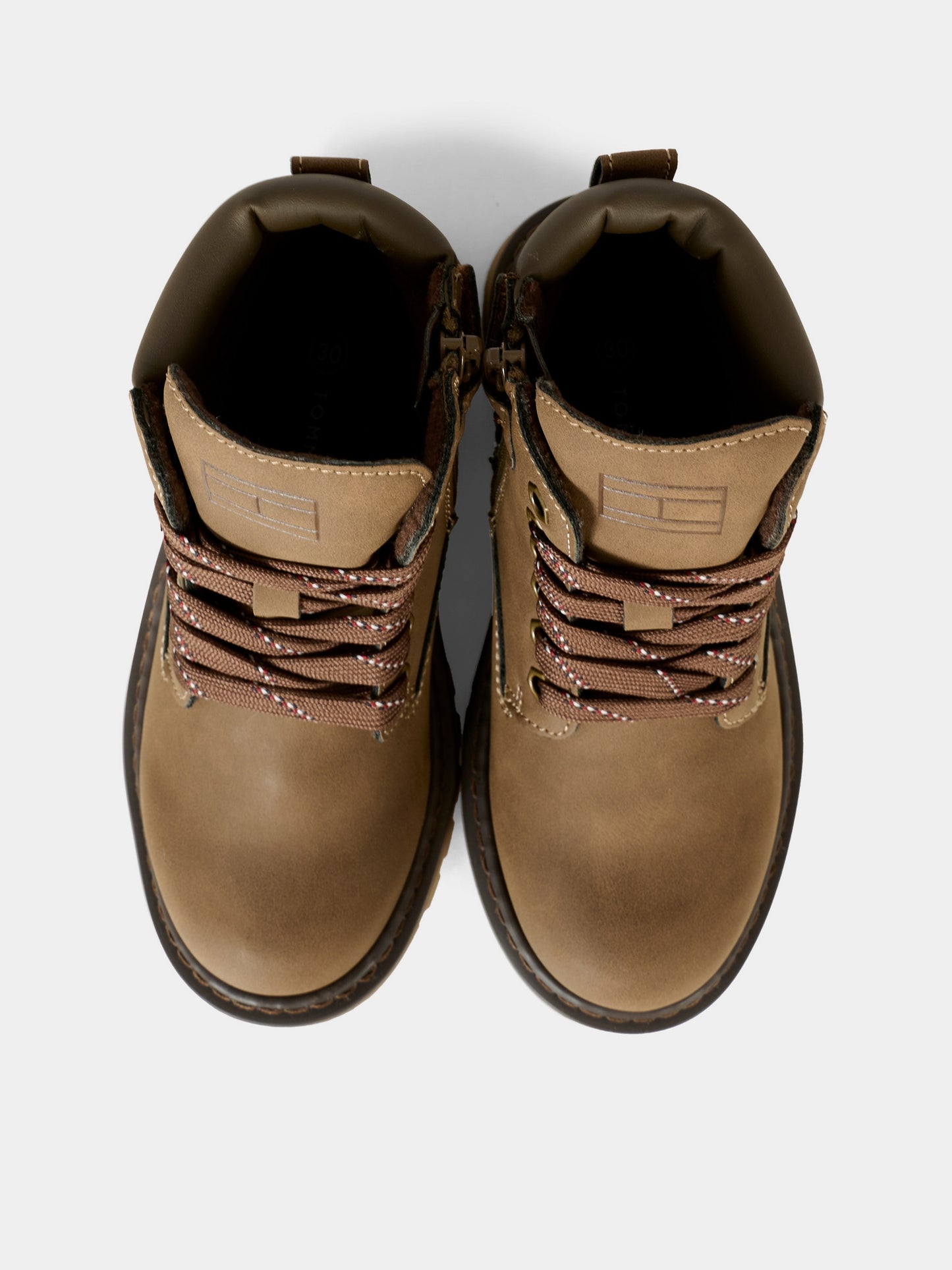 Anfibi marroni per bambino con logo,Tommy Hilfiger Junior,T3X5 34125 1269509