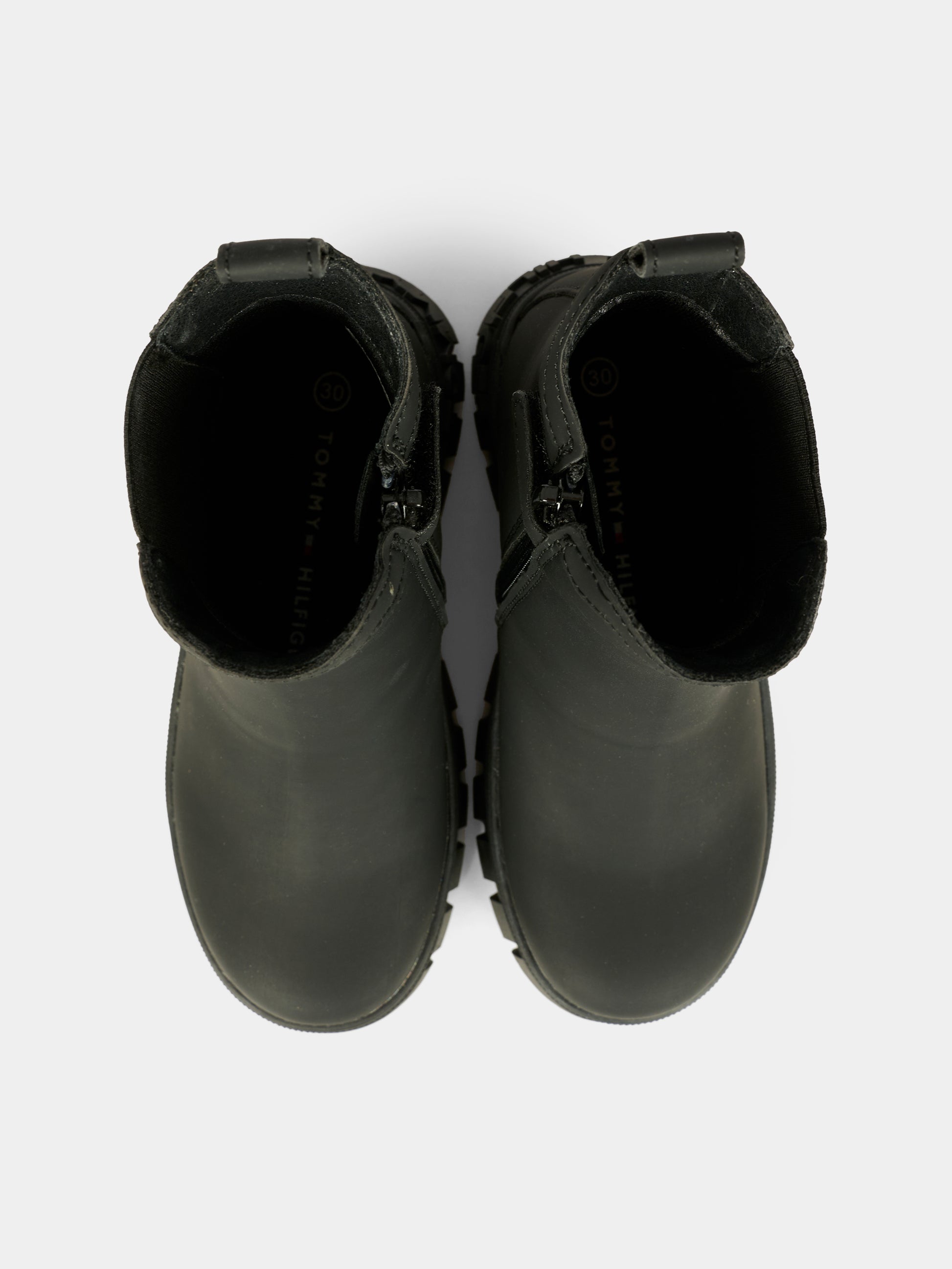 Stivaletti neri per bambino con bandierina,Tommy Hilfiger Junior,T3X5 34130 1355999