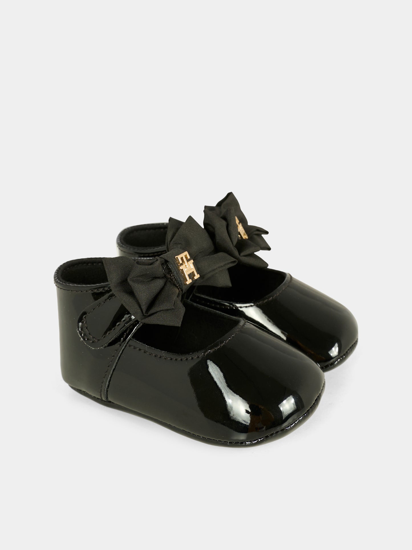 Ballerine nere per neonata con fiocco,Tommy Hilfiger Junior,T0A3 33956 1847999