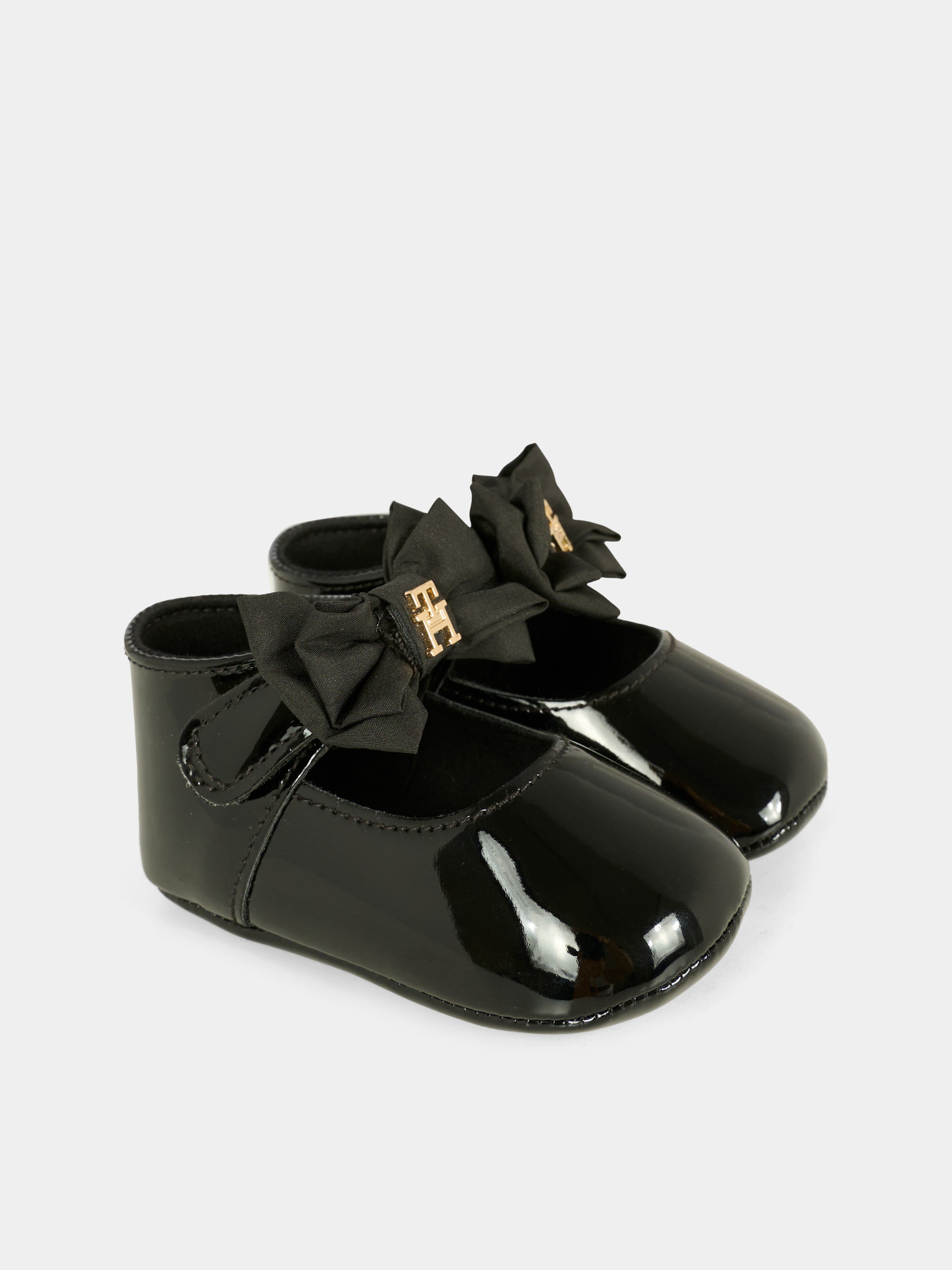 Ballerine nere per neonata con fiocco,Tommy Hilfiger Junior,T0A3 33956 1847999