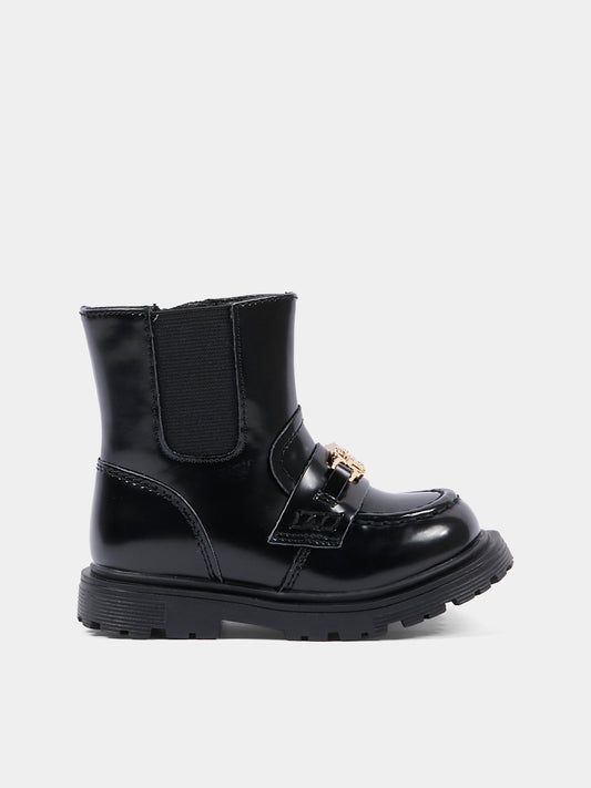 Stivaletti neri per bambina con logo,Tommy Hilfiger Junior,T1A5 34007 1453999