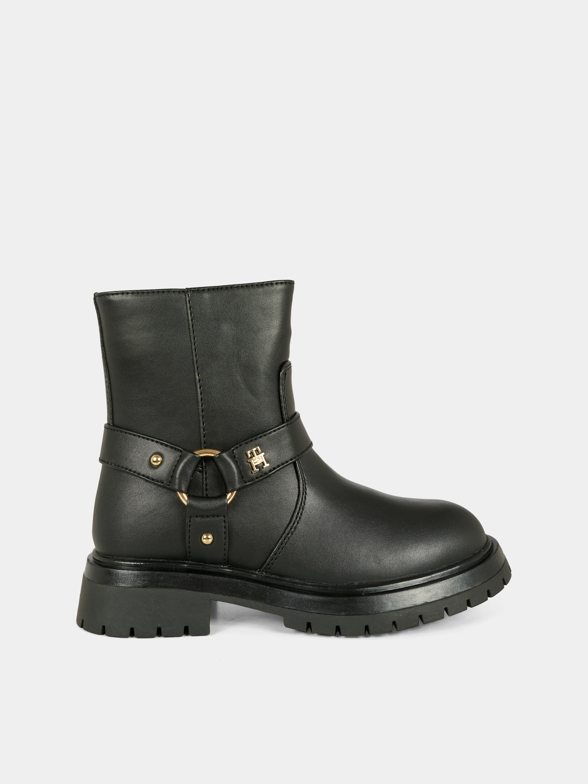 Stivaletti neri per bambina con logo,Tommy Hilfiger Junior,T3A5 34021 1355999