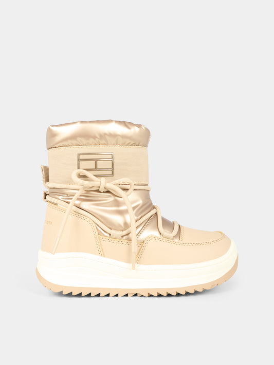 Stivali da neve rosa per bambina con bandierina,Tommy Hilfiger Junior,T3A5 34052 1474591