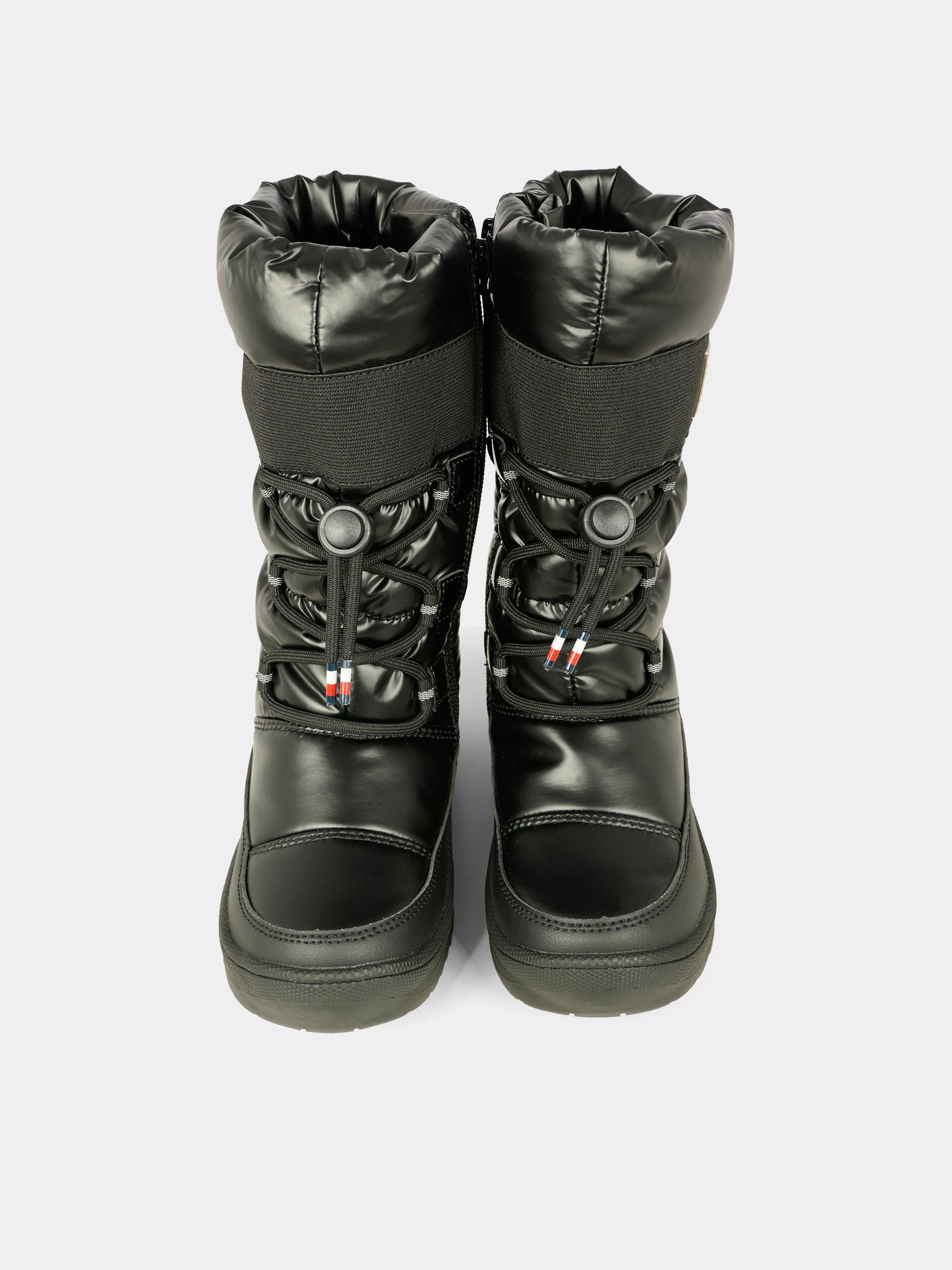 Stivali da neve neri per bambina con bandierina,Tommy Hilfiger Junior,T3A6 34053 1474999