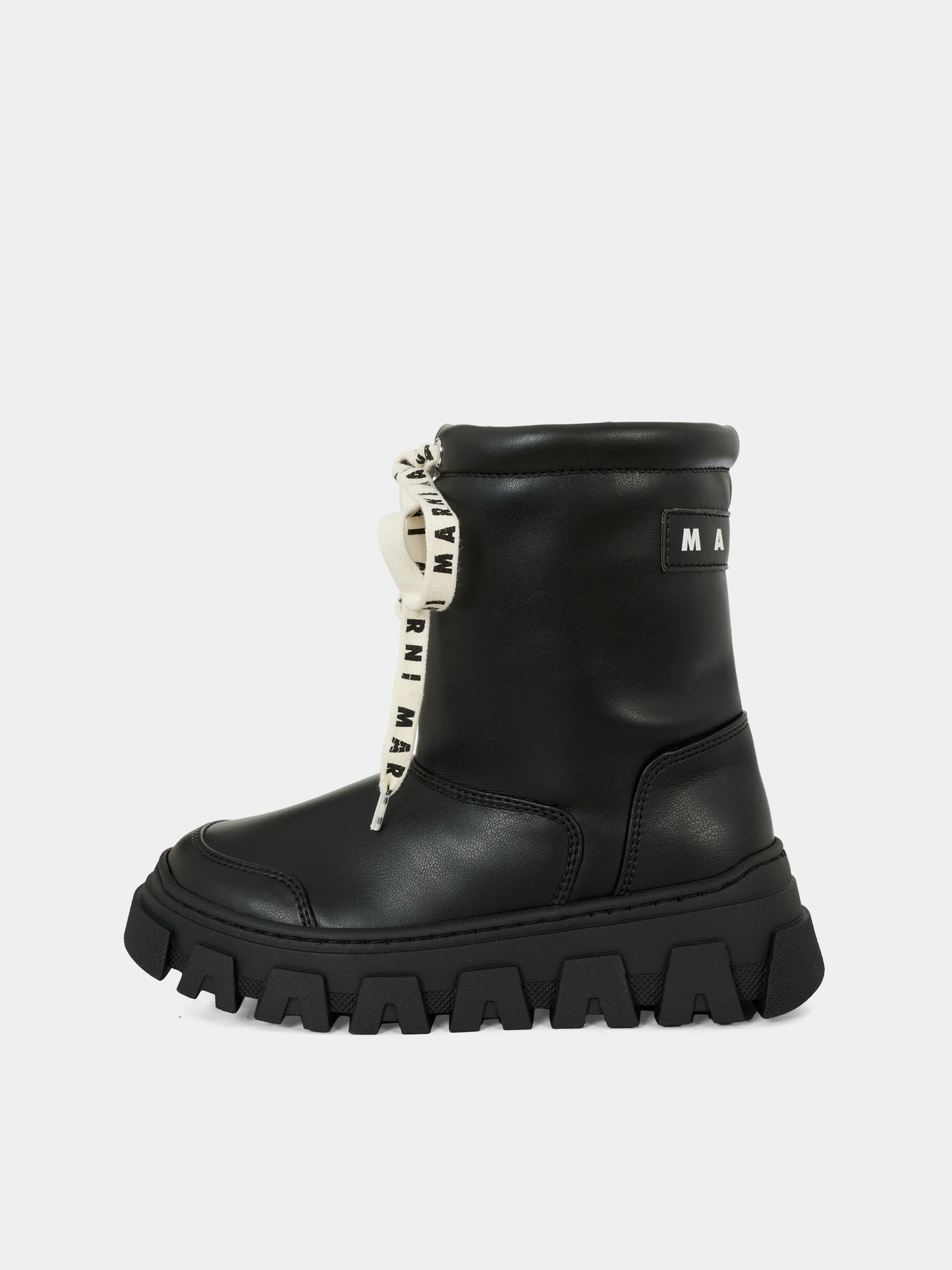 Stivaletti neri per bambini con logo,Marni Kids,82039 - VAR1