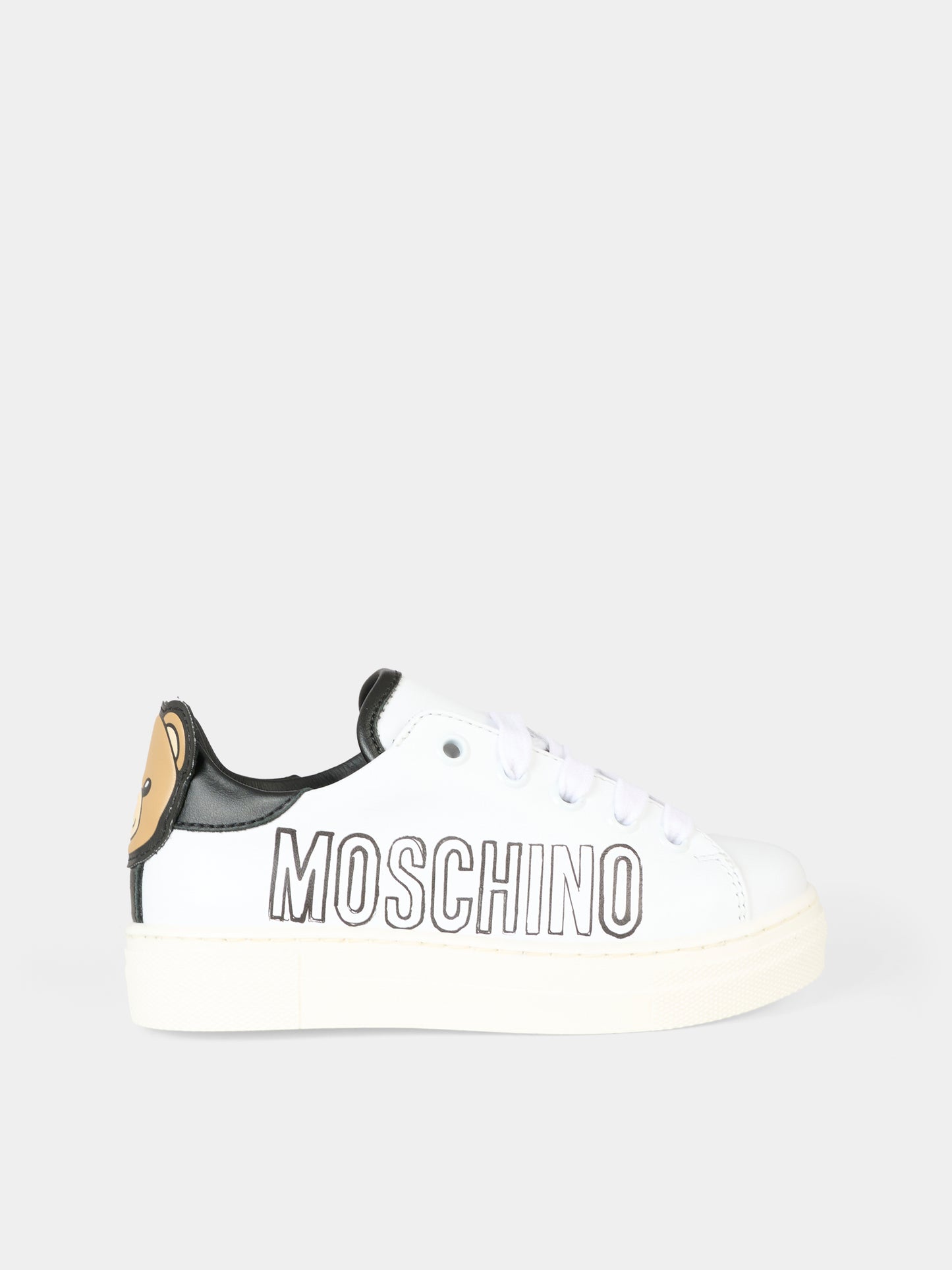 Sneakers bianche per bambino con Teddy Bear,Moschino Kids,81906 - VAR2