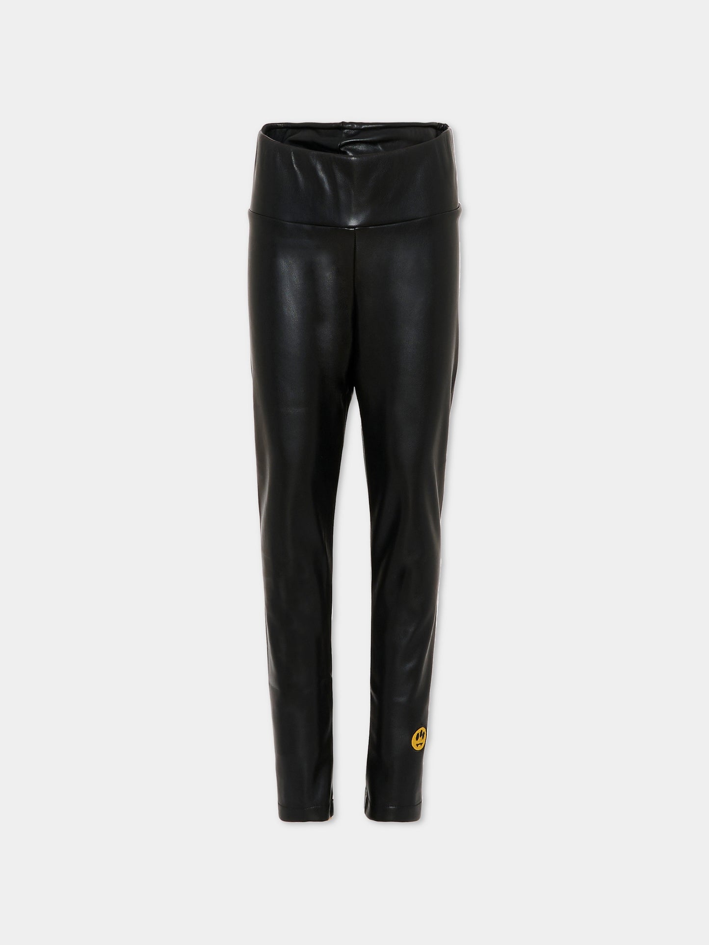 Leggings neri per bambina con smile,Barrow,F5BKJGLG167 110