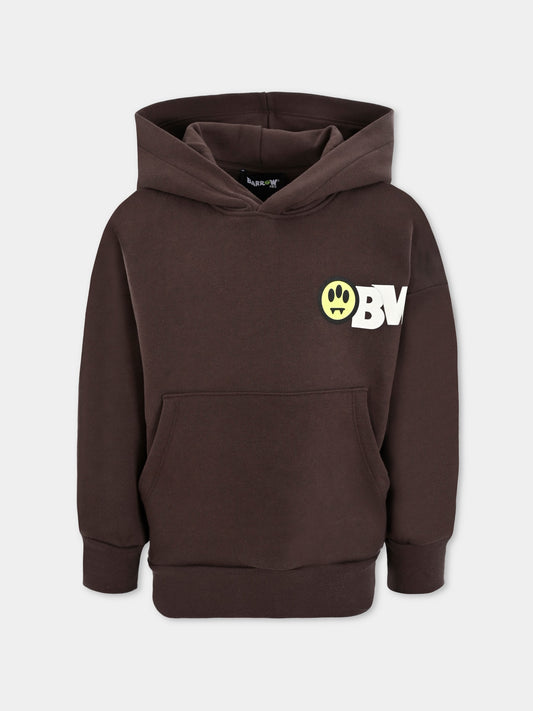Felpa marrone per bambini con stampa Bear,Barrow,F5BKJUHS045 308