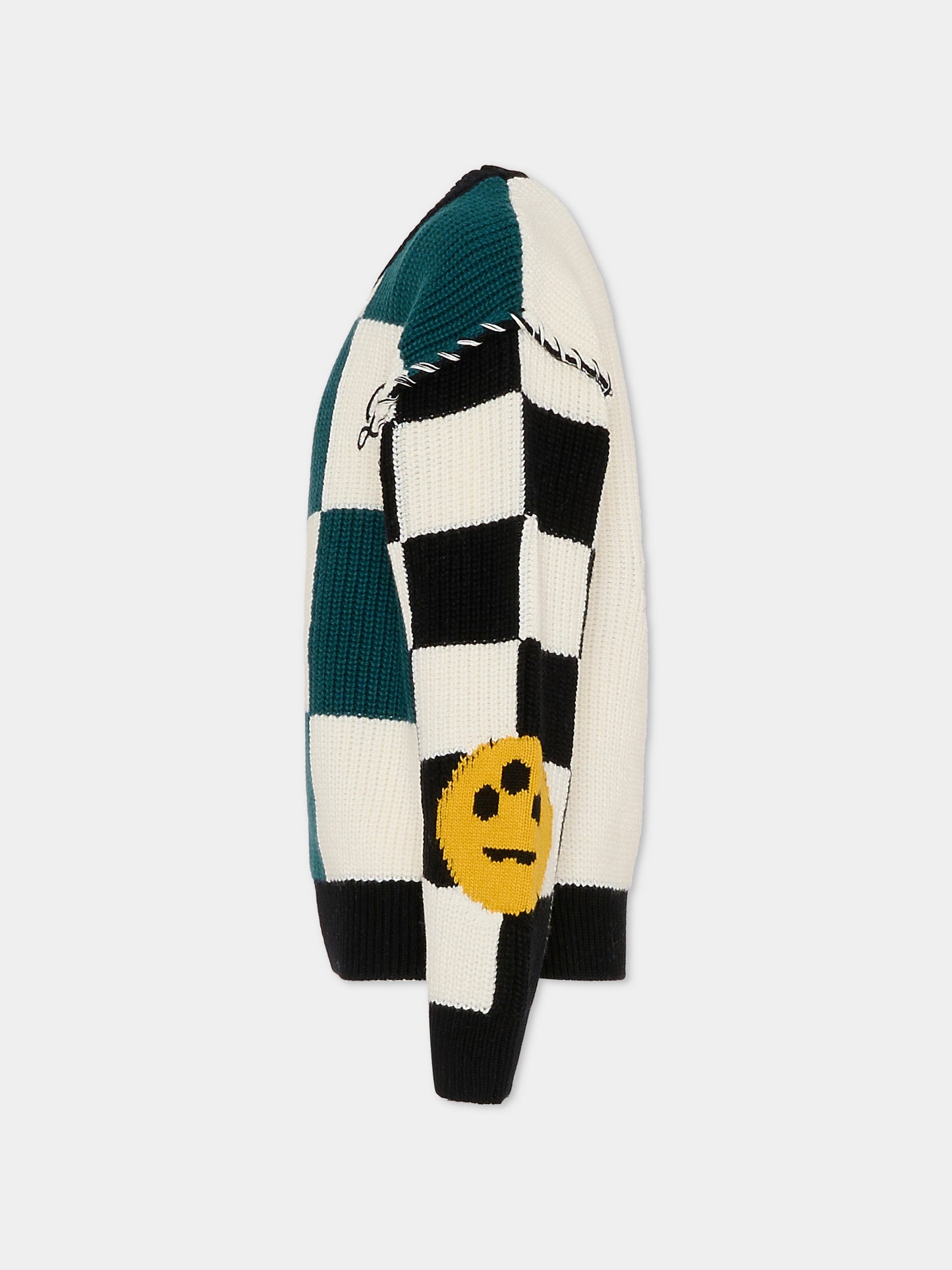 Maglione verde per bambino con smile,Barrow,F5BKJUJP109 309