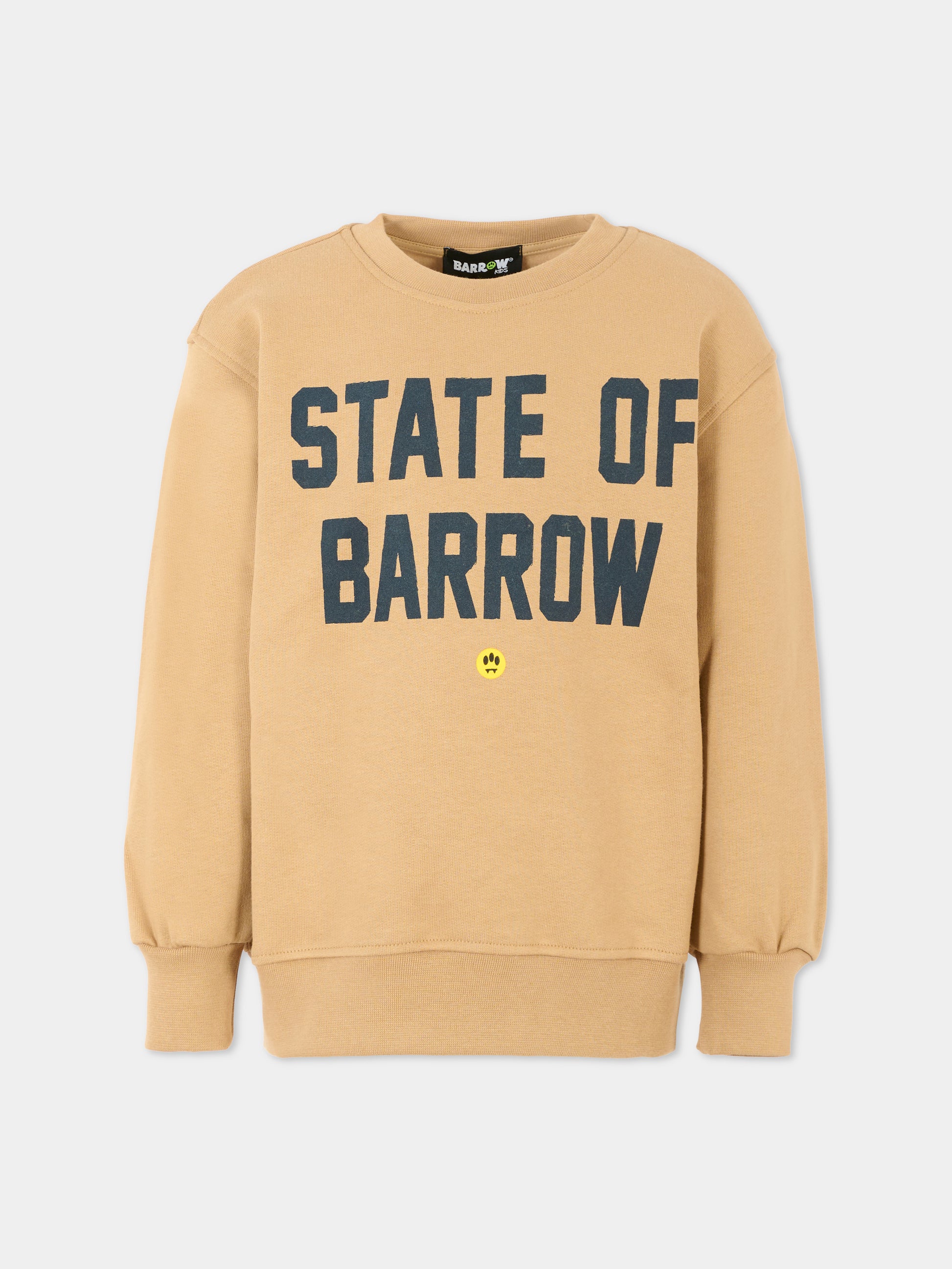 Felpa beige per bambino con stampa Bear,Barrow,F5BKJUSW076 307