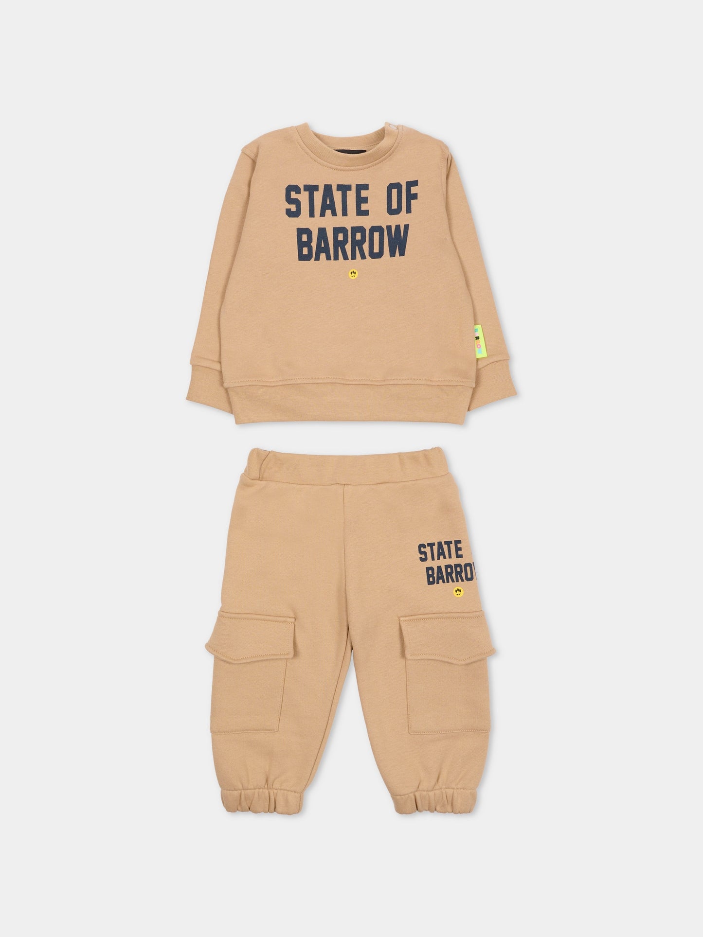 Completo beige per neonato con stampa Bear,Barrow,F5BKUNTP213 307