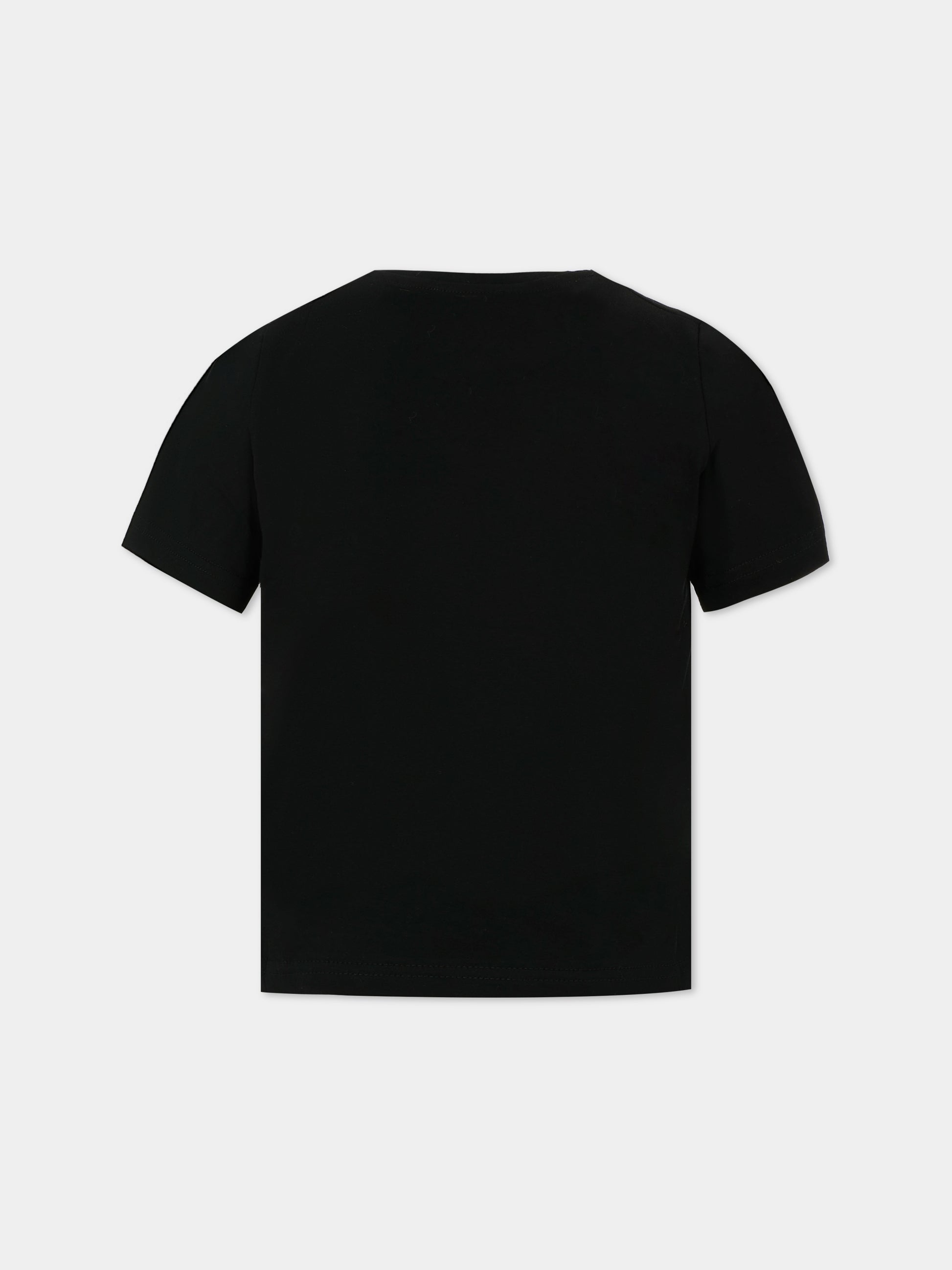 T-shirt nera per bamibno con orso,Dsquared2,DQ2983-D004G-DQ900