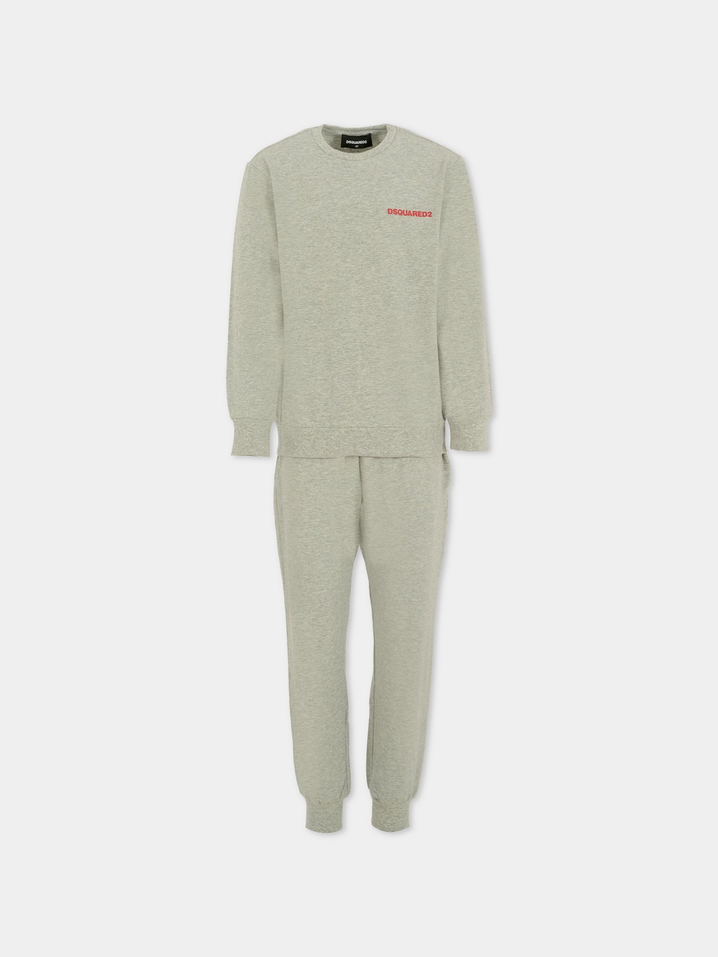 Pigiama grigio per bambini con logo,Dsquared2,DQ3113-D008J-DQ911