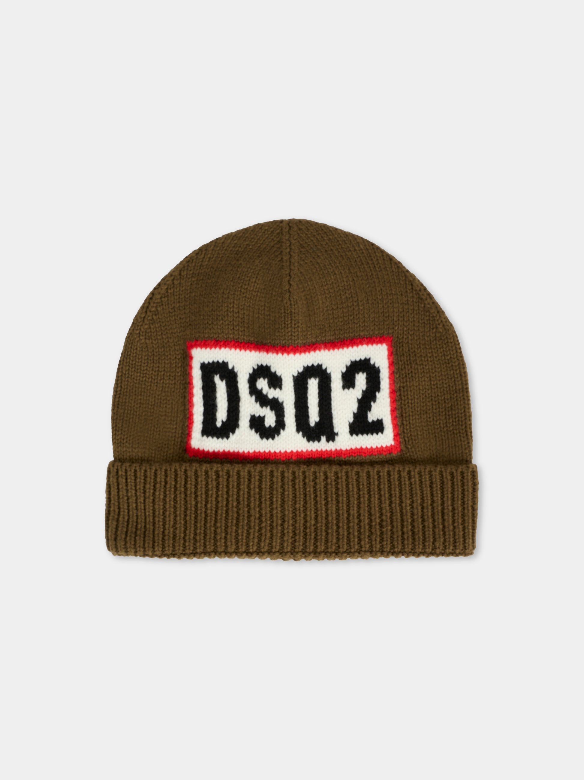 Berretto verde per bambino con logo,Dsquared2,DQ3122-D0AFJ-DQ518