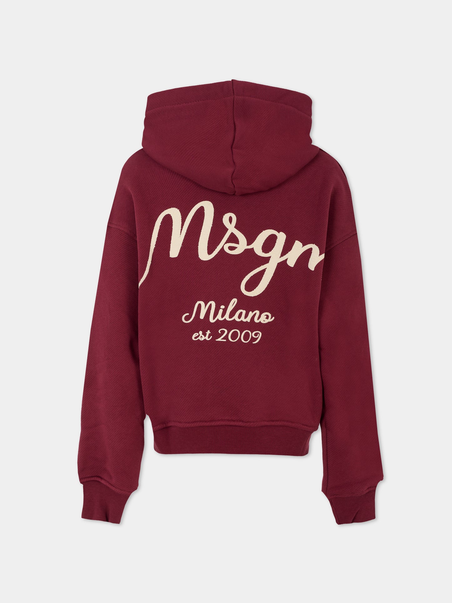 Felpa bordeaux per bambino con logo,Msgm Kids,F5MSJBHS254 MS034