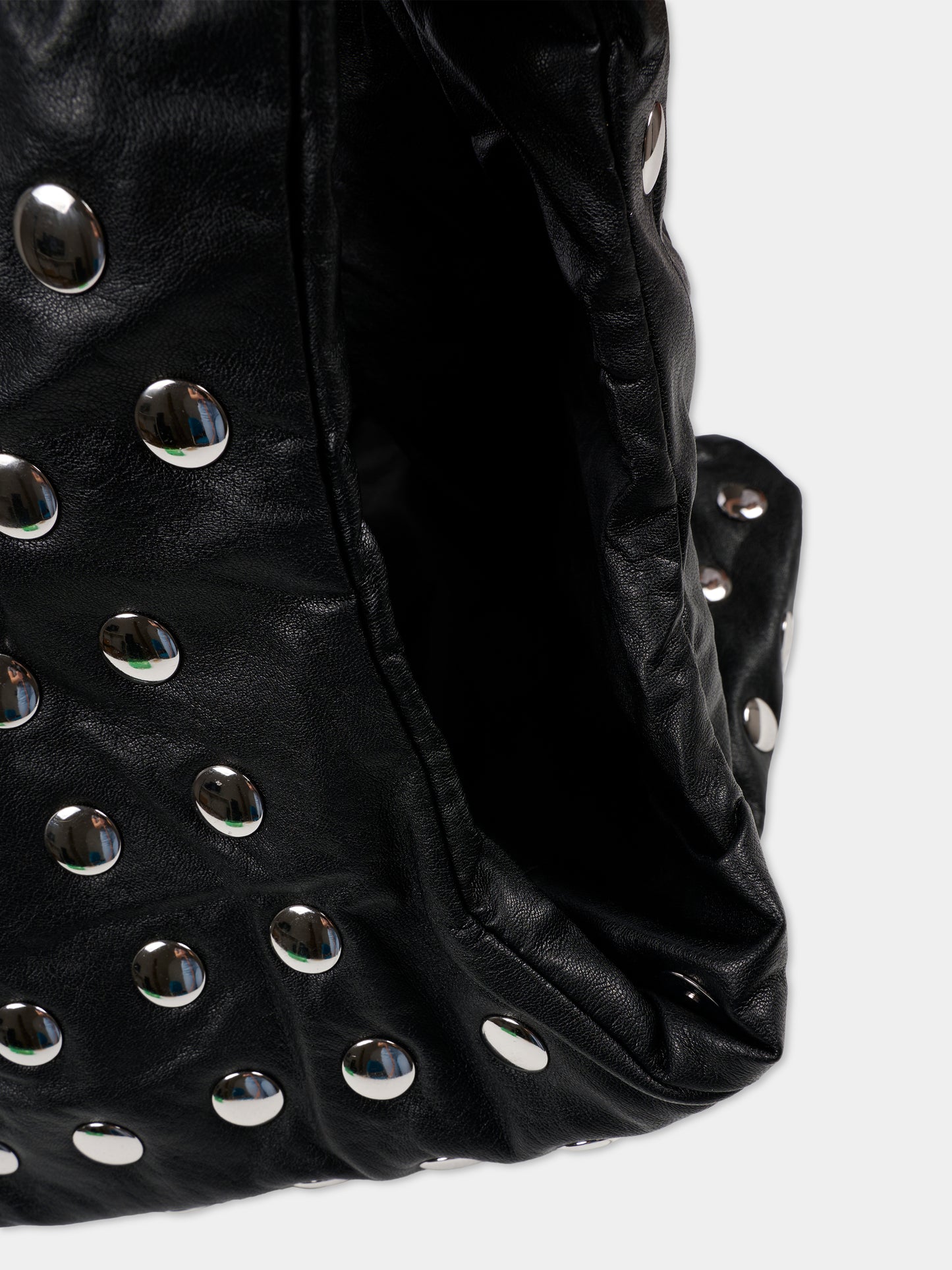 Borsa nera per bambina con borchie,Msgm Kids,F5MSJGBA094 110