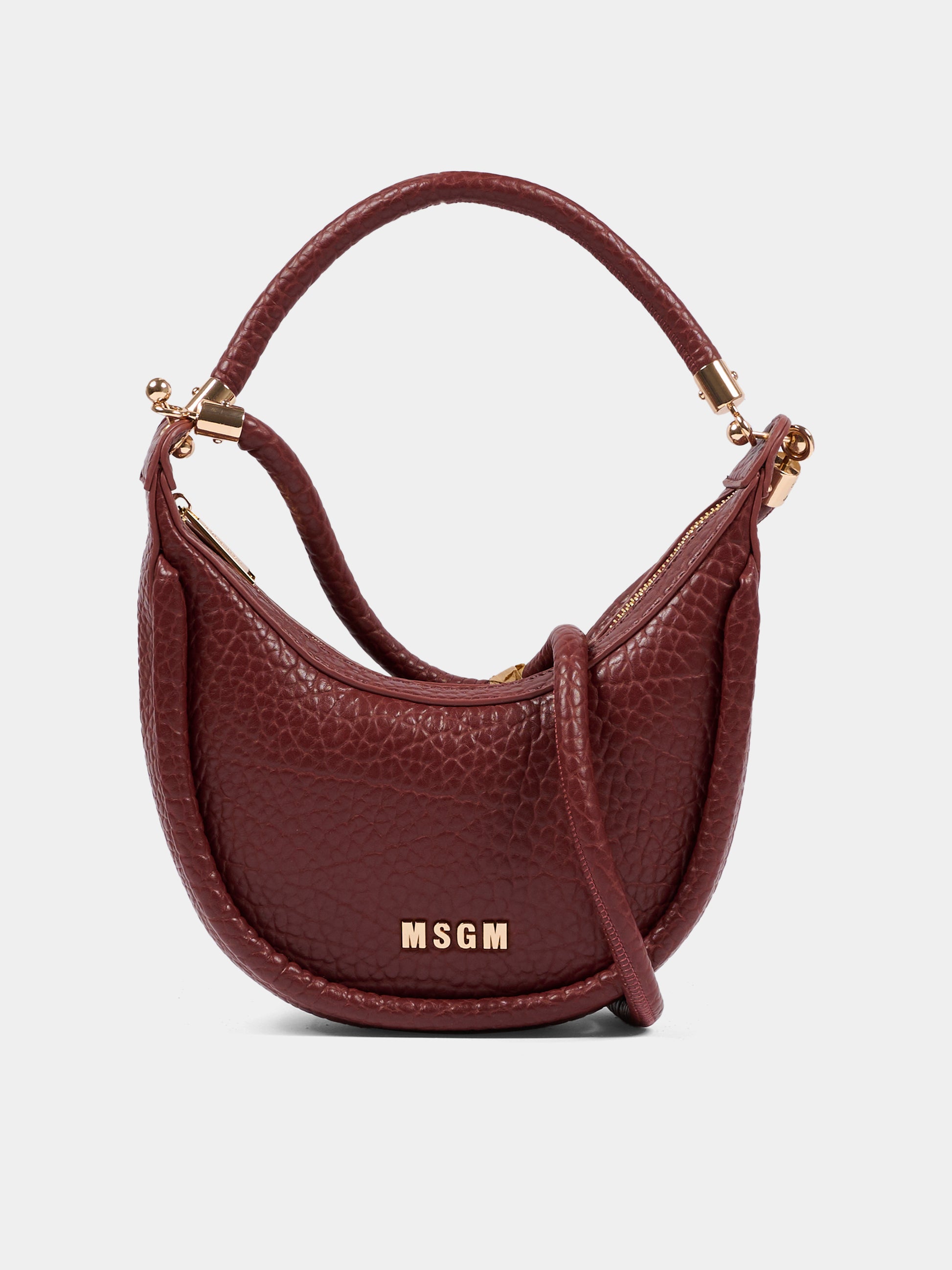 Borsa bordeaux per bambina con logo,Msgm Kids,F5MSJGBA096 MS034