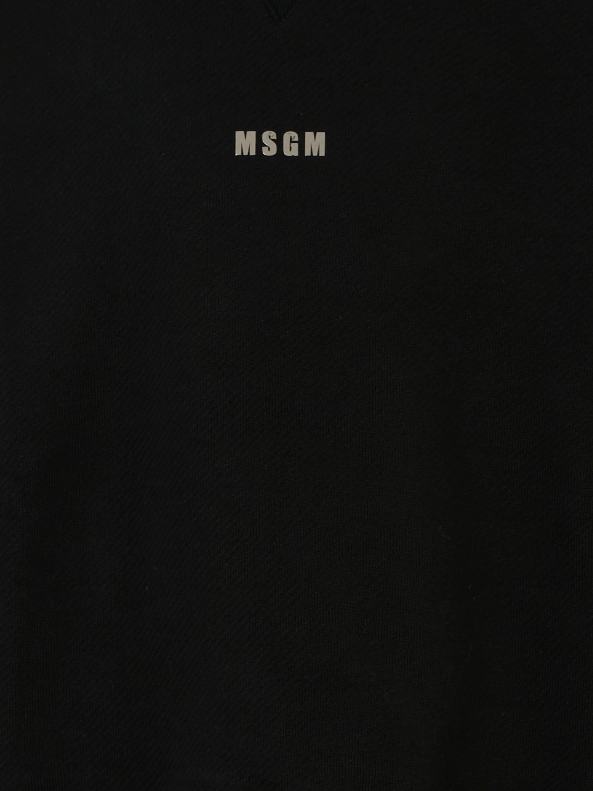 Felpa nera per bambina con logo,Msgm Kids,F5MSJGSW188 110
